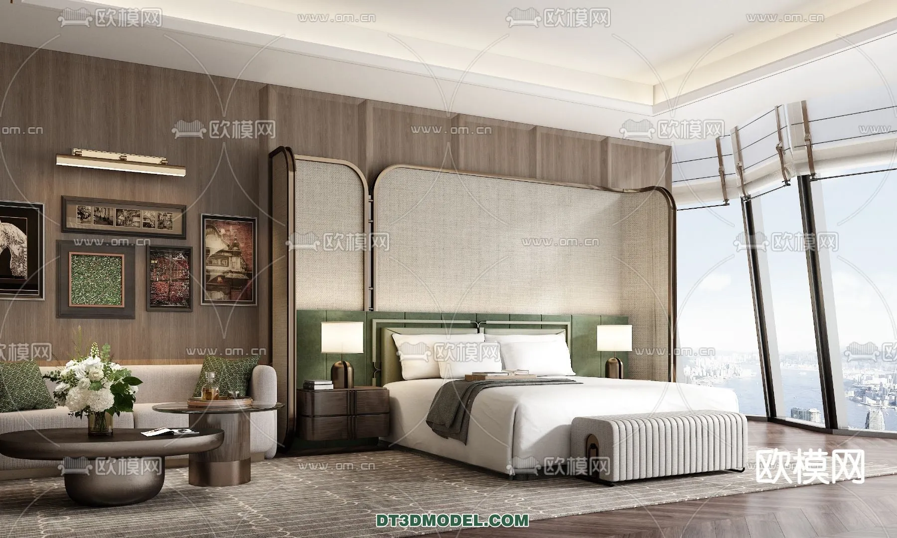 Bedroom For Hotel - 3D Scene - Interior Design - 065