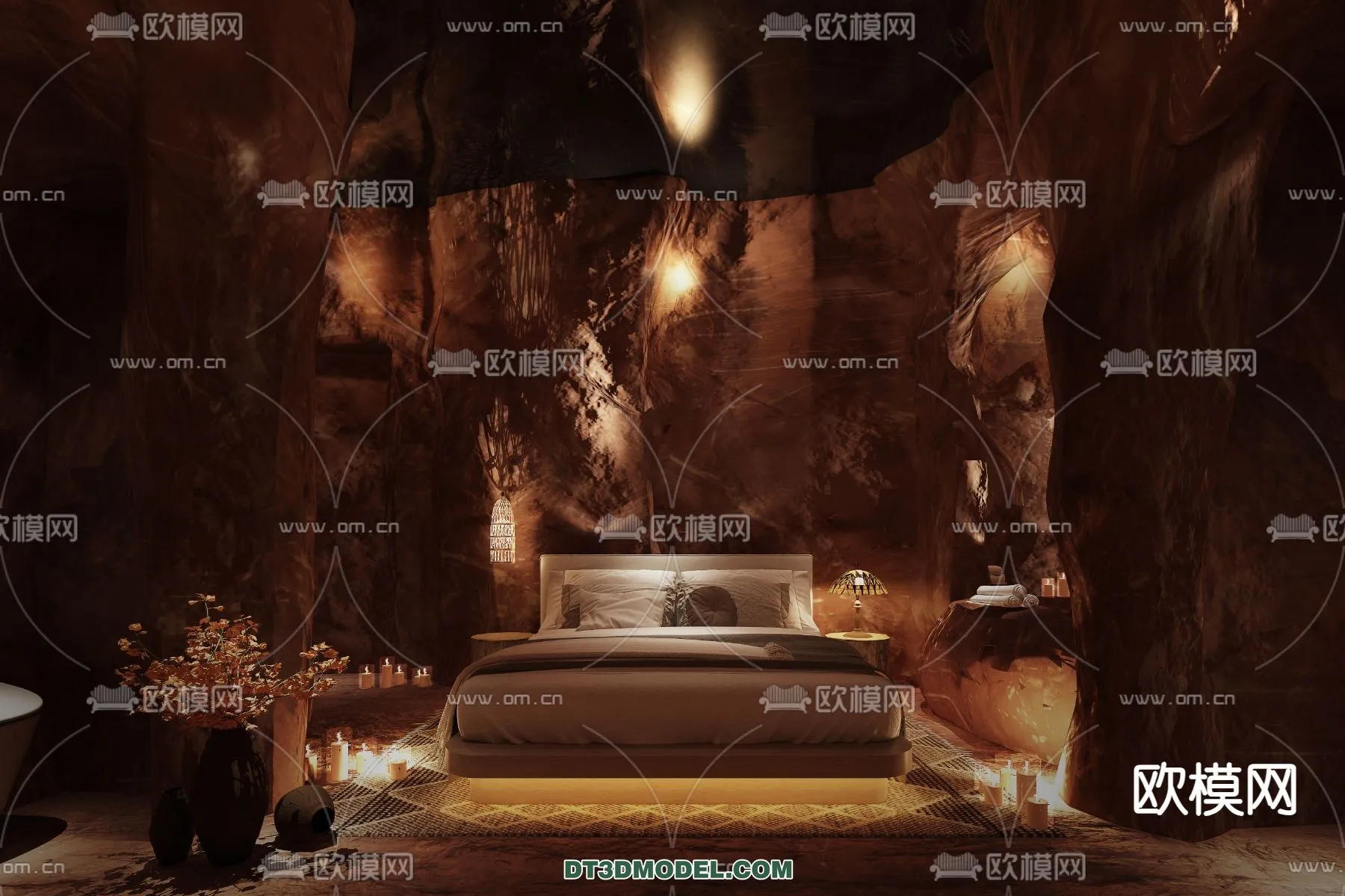 Bedroom For Hotel - 3D Scene - Interior Design - 084