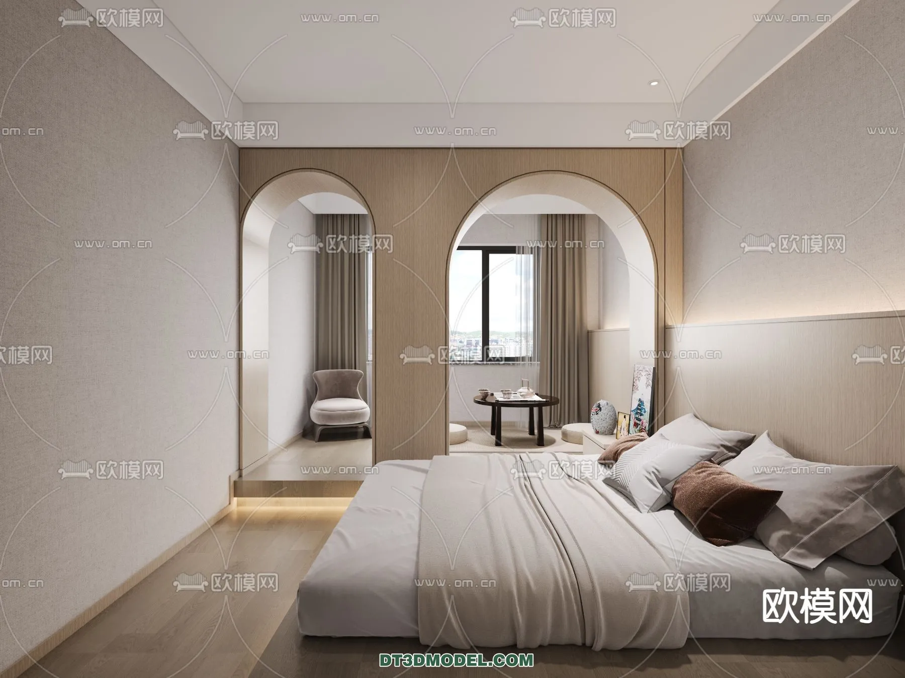 Bedroom For Hotel - 3D Scene - Interior Design - 087
