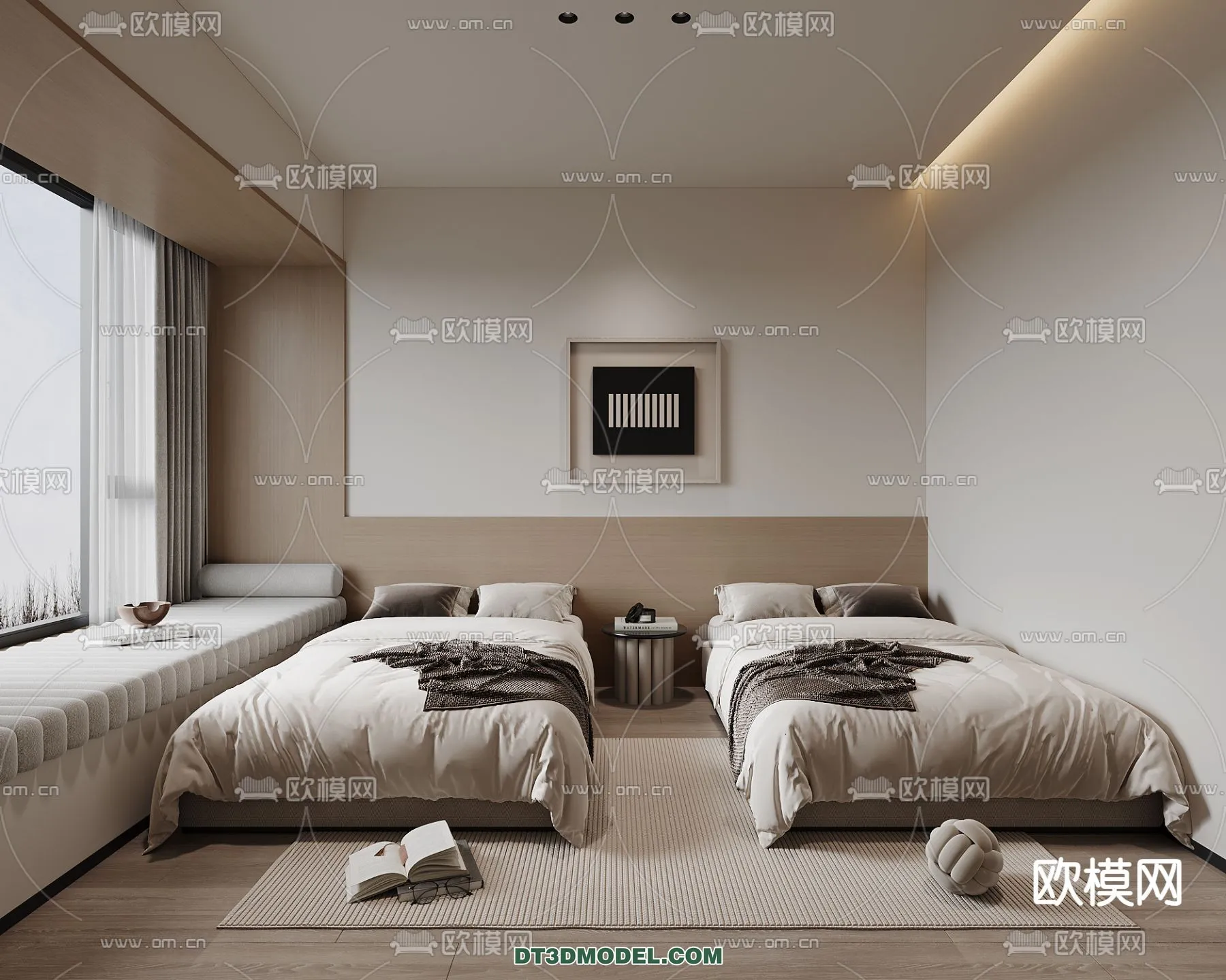 Bedroom For Hotel - 3D Scene - Interior Design - 101