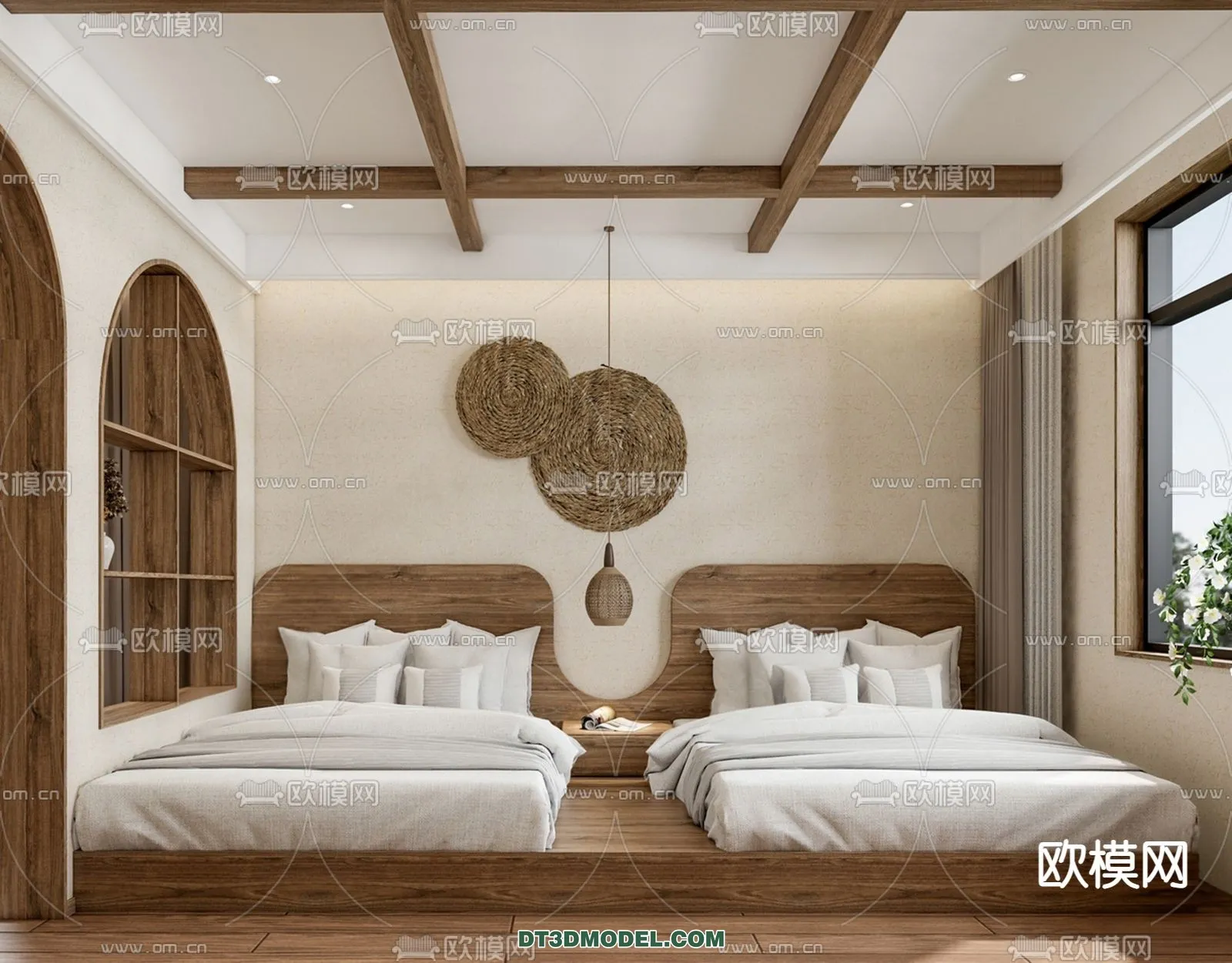 Bedroom For Hotel - 3D Scene - Interior Design - 109