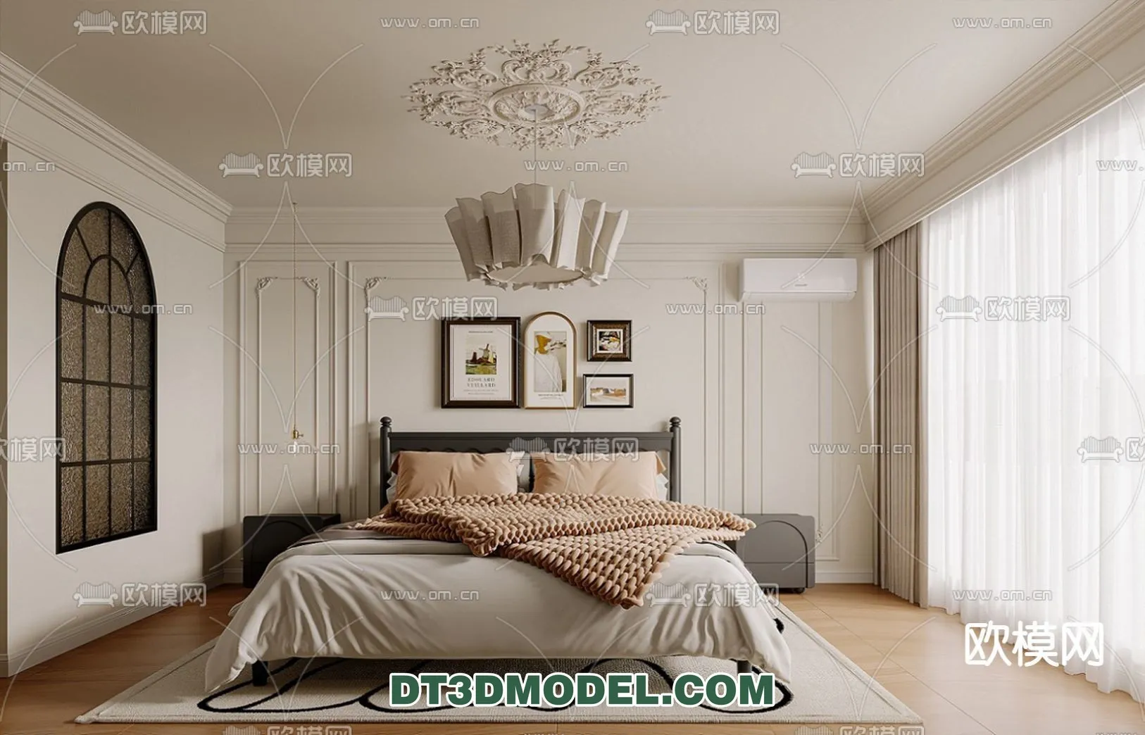 Bedroom - France Style - Interior 3D Scene - 003