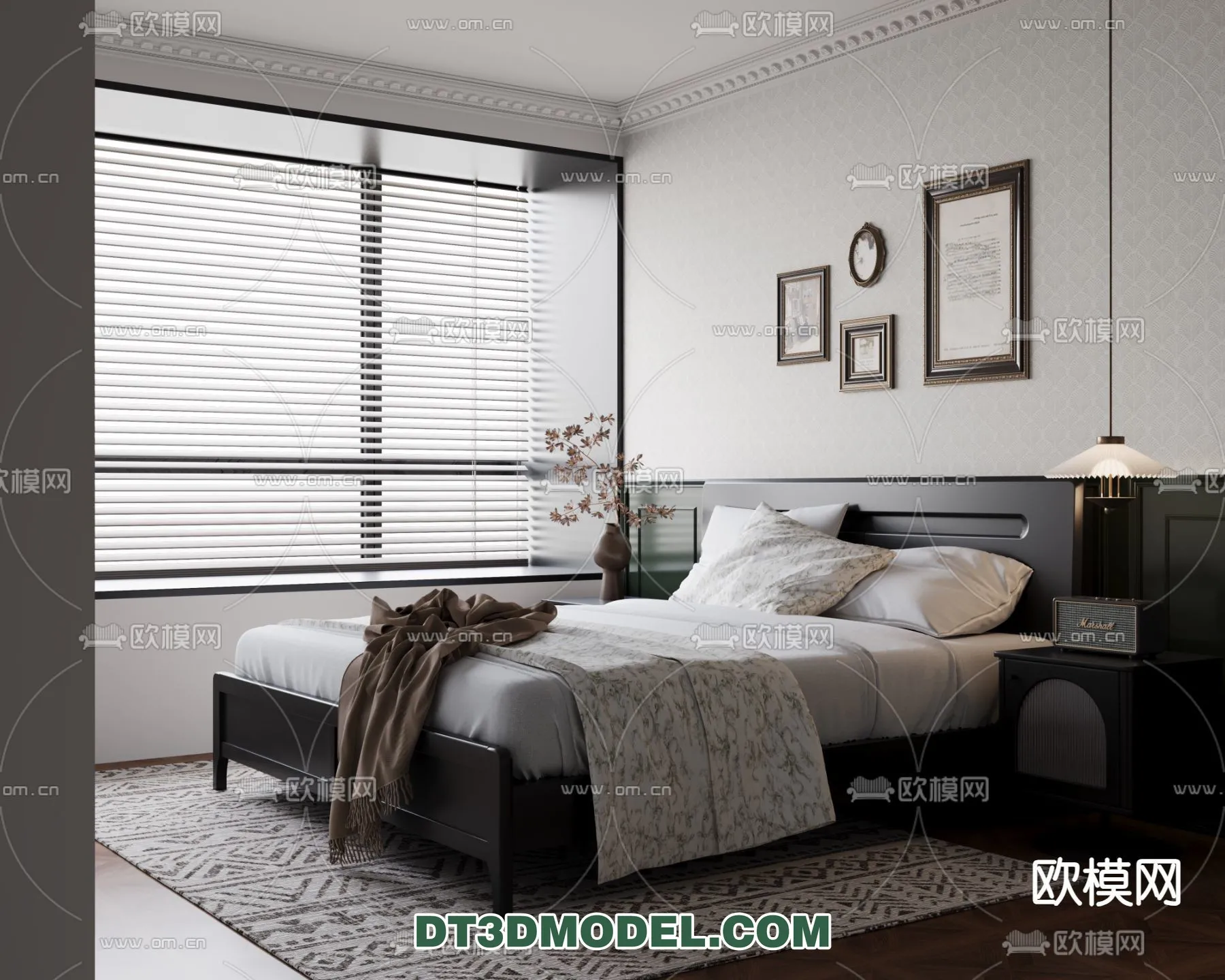 Bedroom - France Style - Interior 3D Scene - 008
