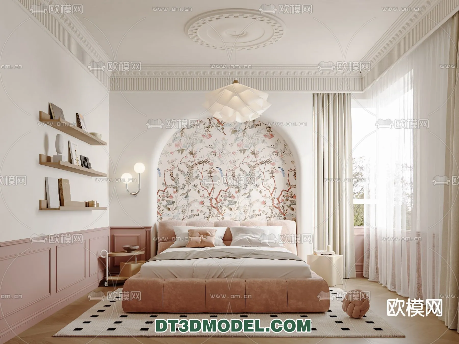 Bedroom - France Style - Interior 3D Scene - 019