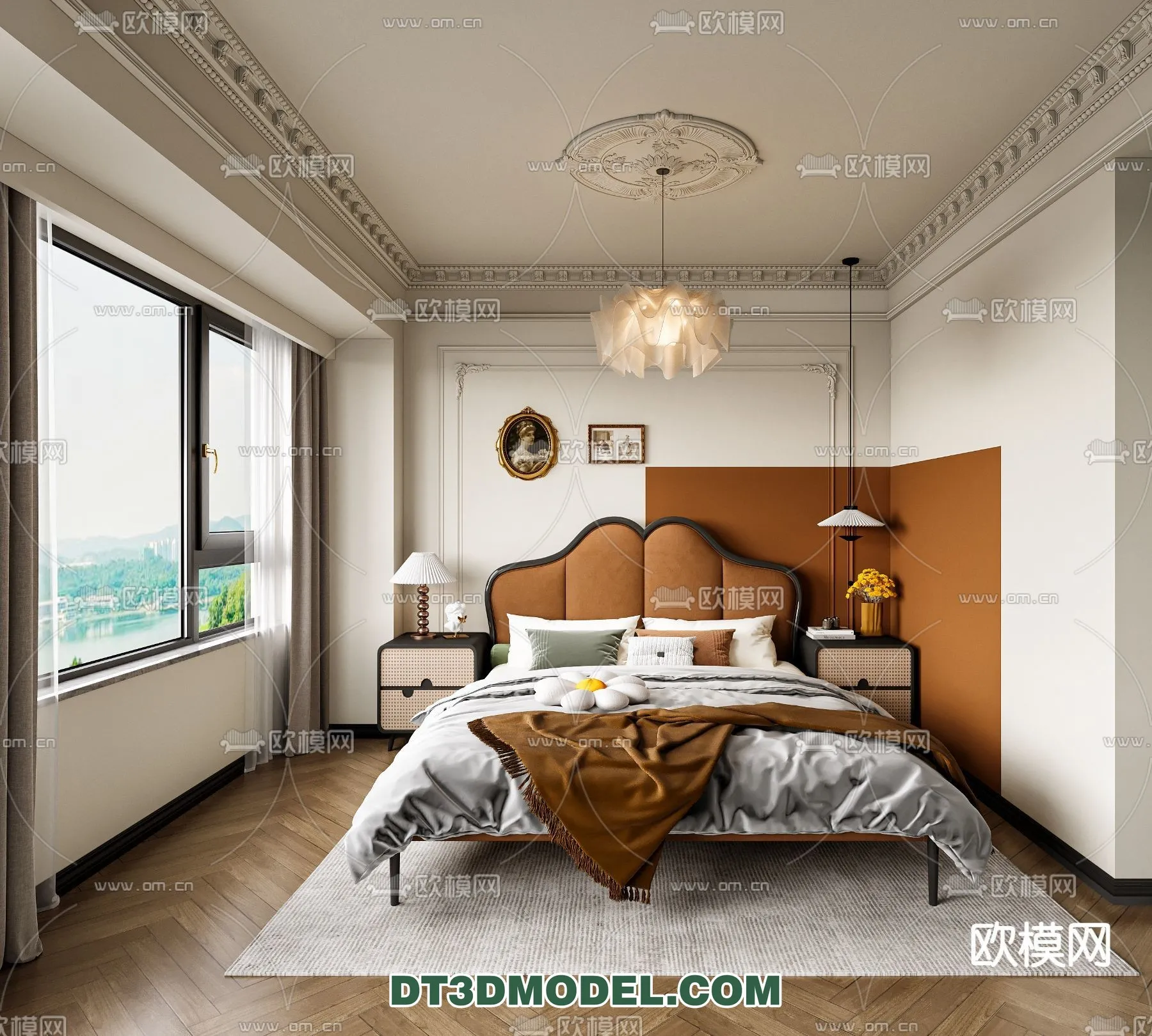 Bedroom - France Style - Interior 3D Scene - 020