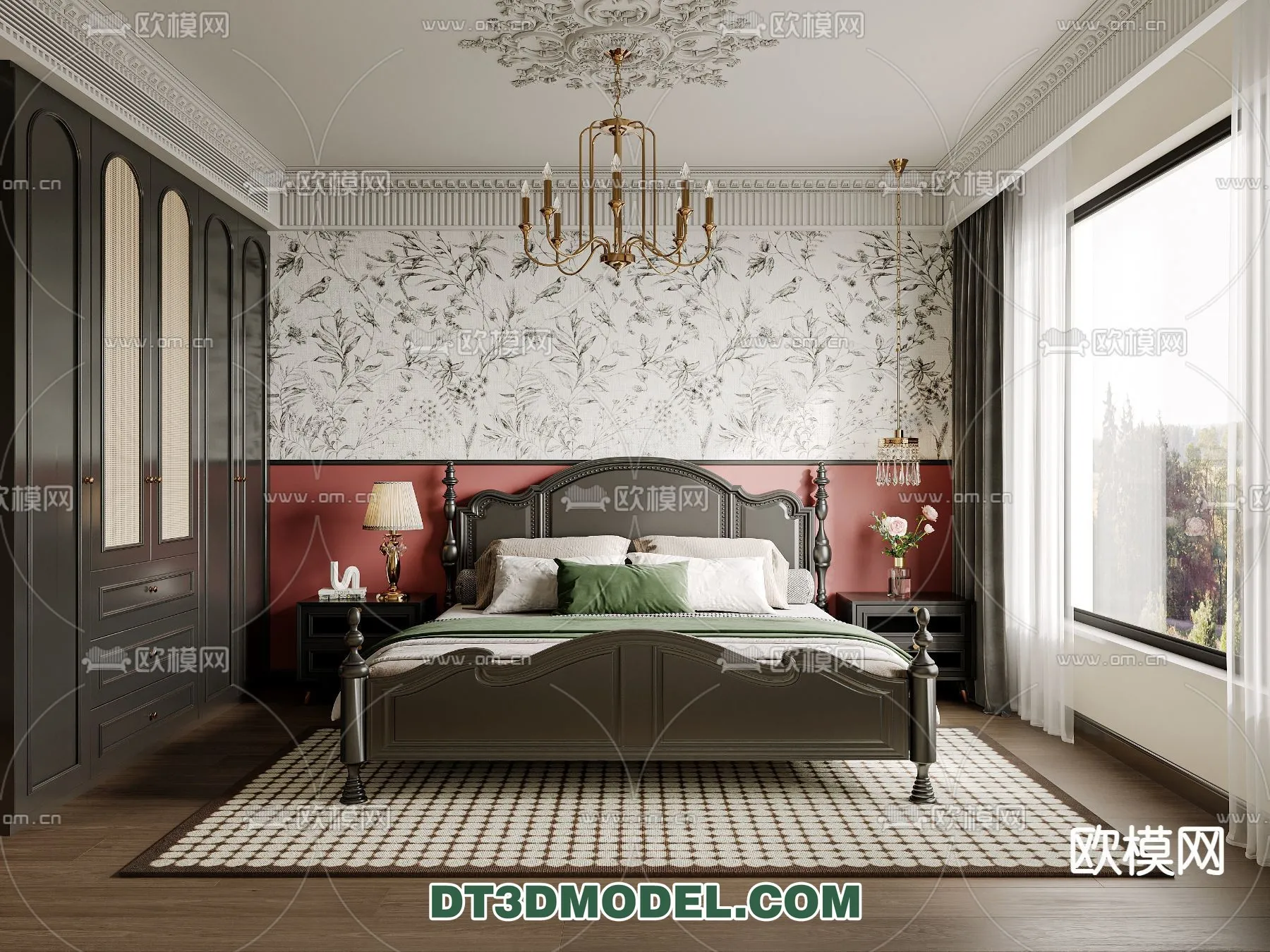 Bedroom - France Style - Interior 3D Scene - 026