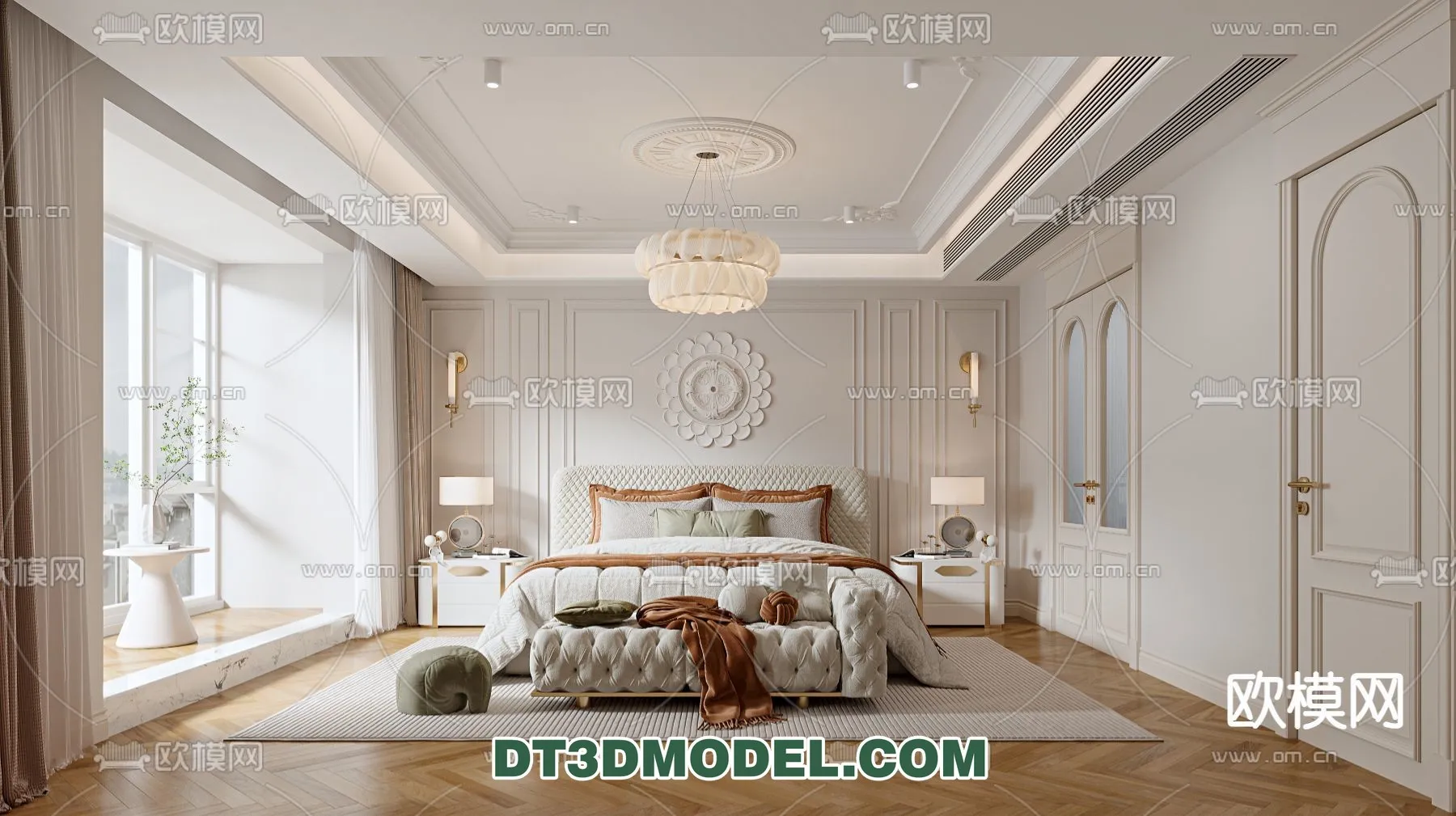 Bedroom - France Style - Interior 3D Scene - 033