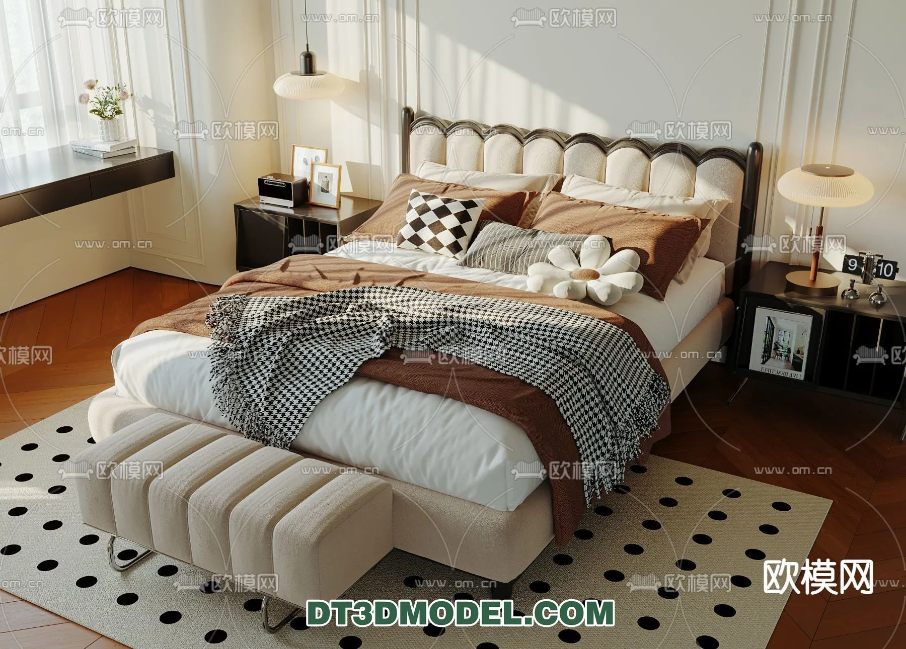 Bedroom - France Style - Interior 3D Scene - 038