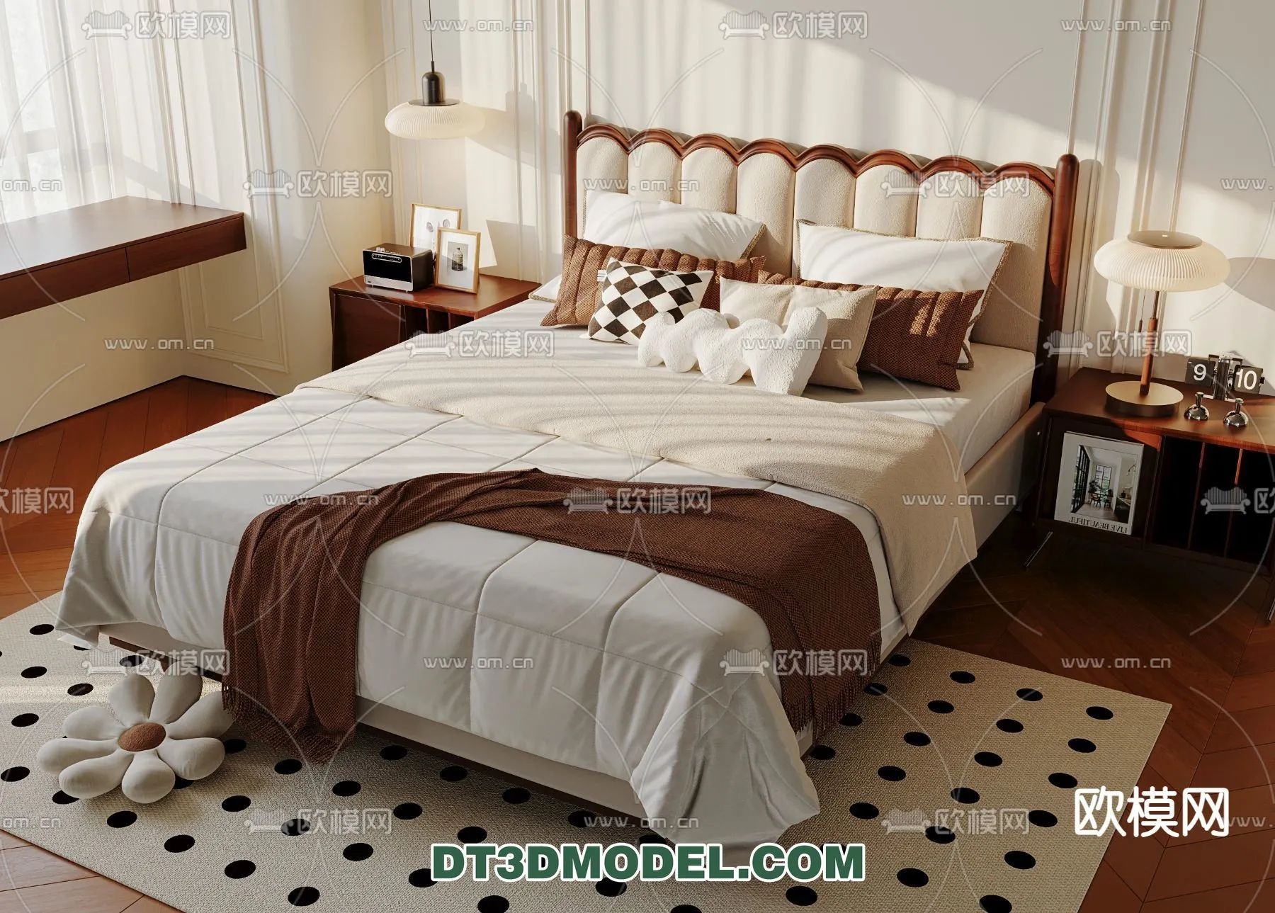 Bedroom - France Style - Interior 3D Scene - 039