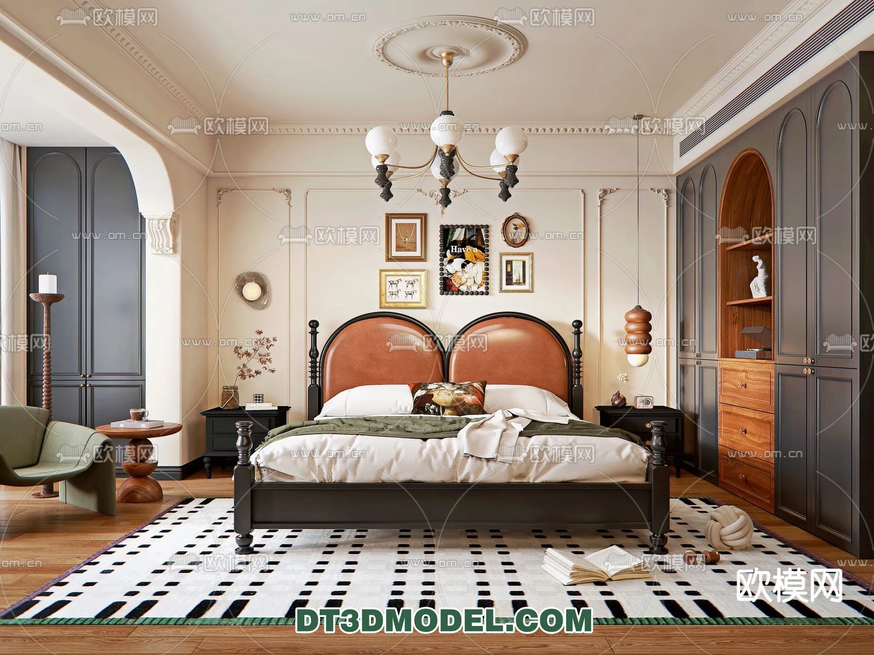 Bedroom - France Style - Interior 3D Scene - 047
