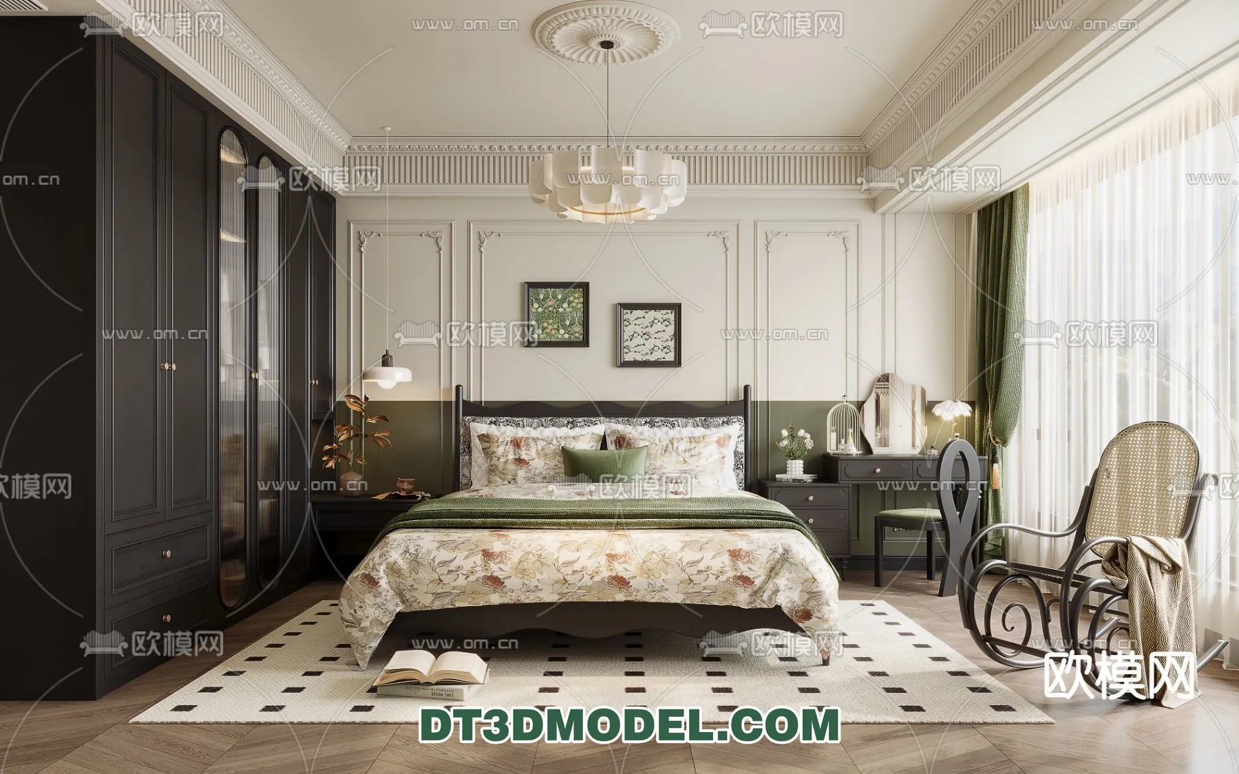 Bedroom - France Style - Interior 3D Scene - 057