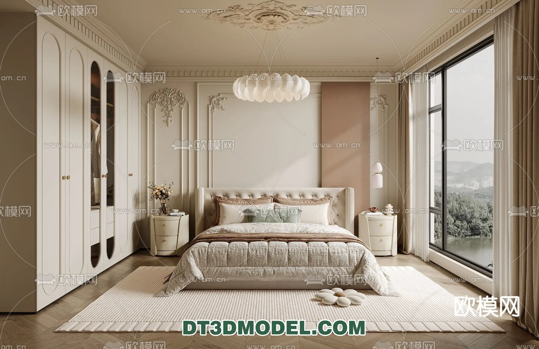 Bedroom - France Style - Interior 3D Scene - 060