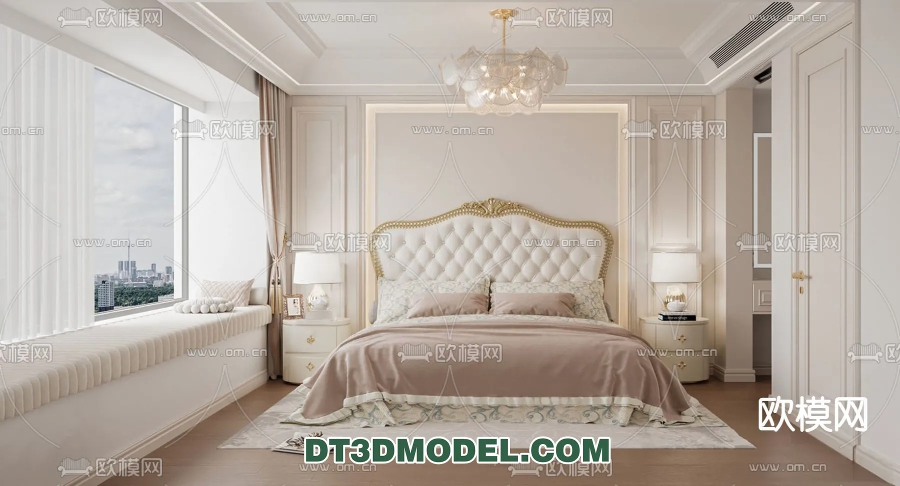 Bedroom - France Style - Interior 3D Scene - 062