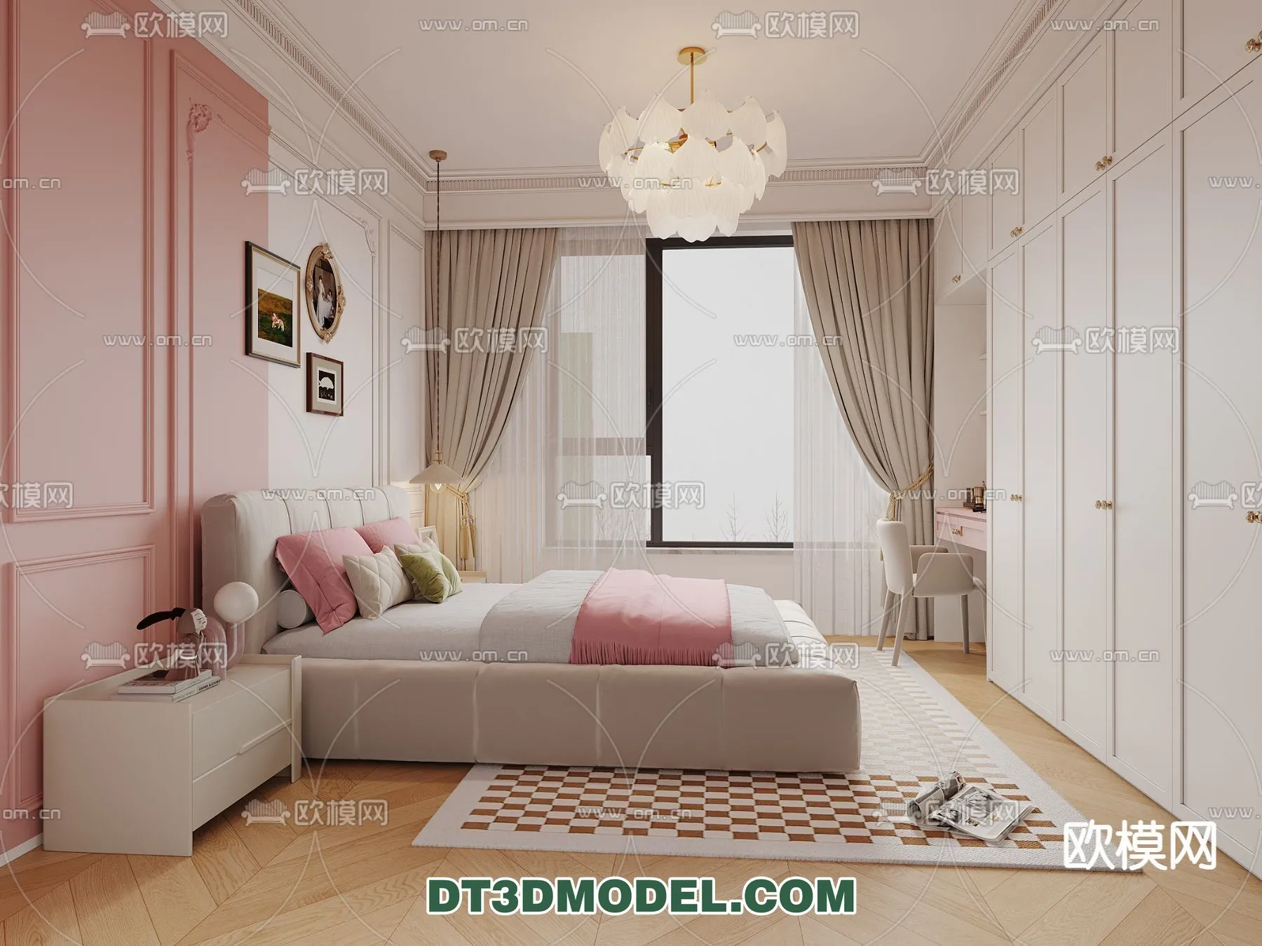 Bedroom - France Style - Interior 3D Scene - 065