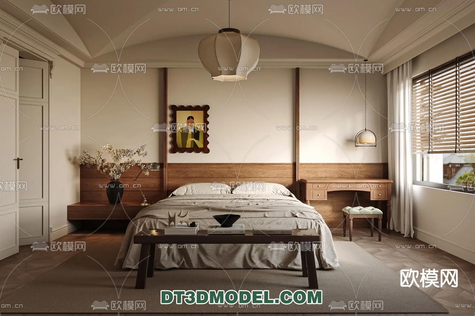 Bedroom - France Style - Interior 3D Scene - 069