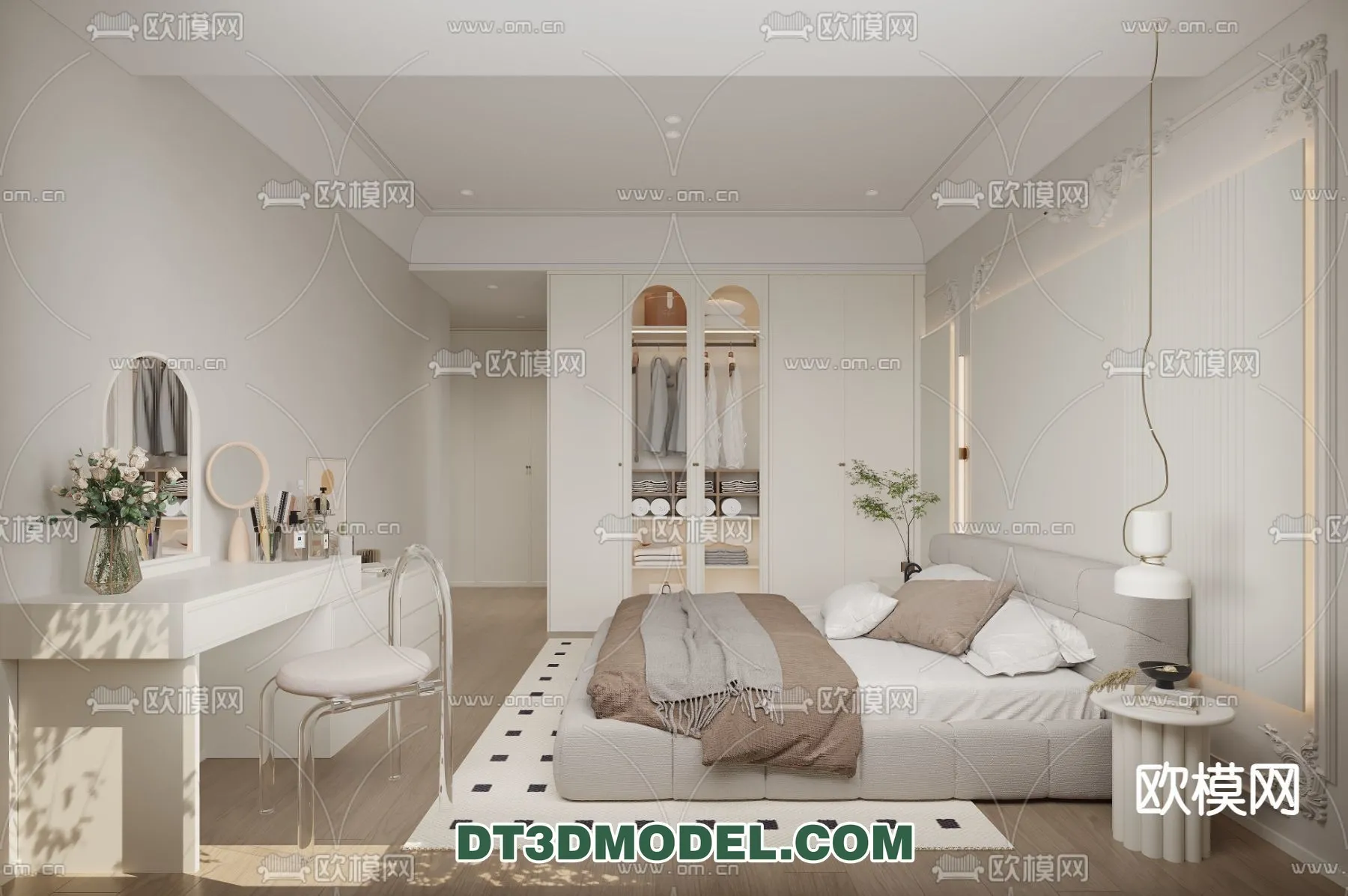 Bedroom - France Style - Interior 3D Scene - 075