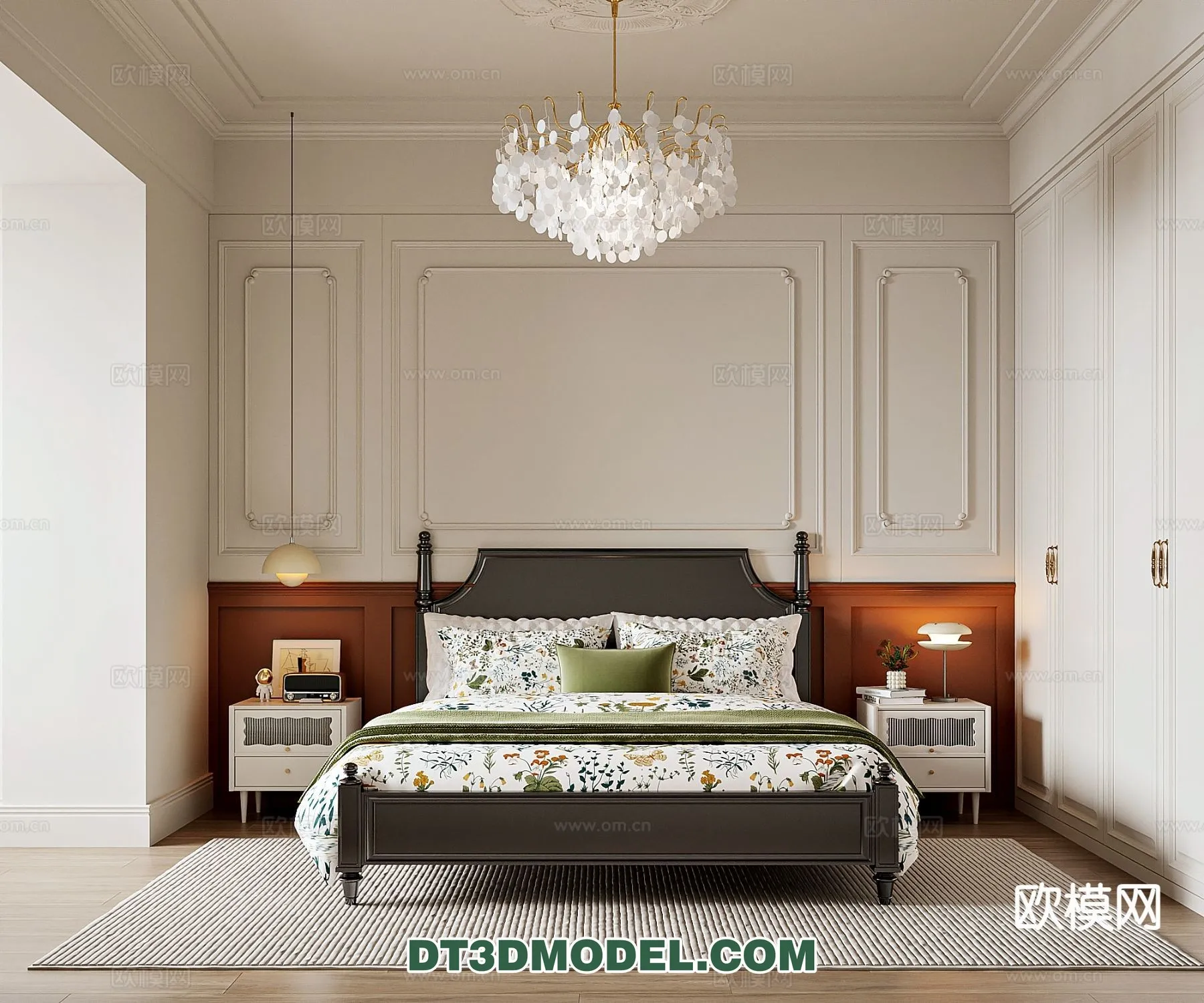 Bedroom - France Style - Interior 3D Scene - 082