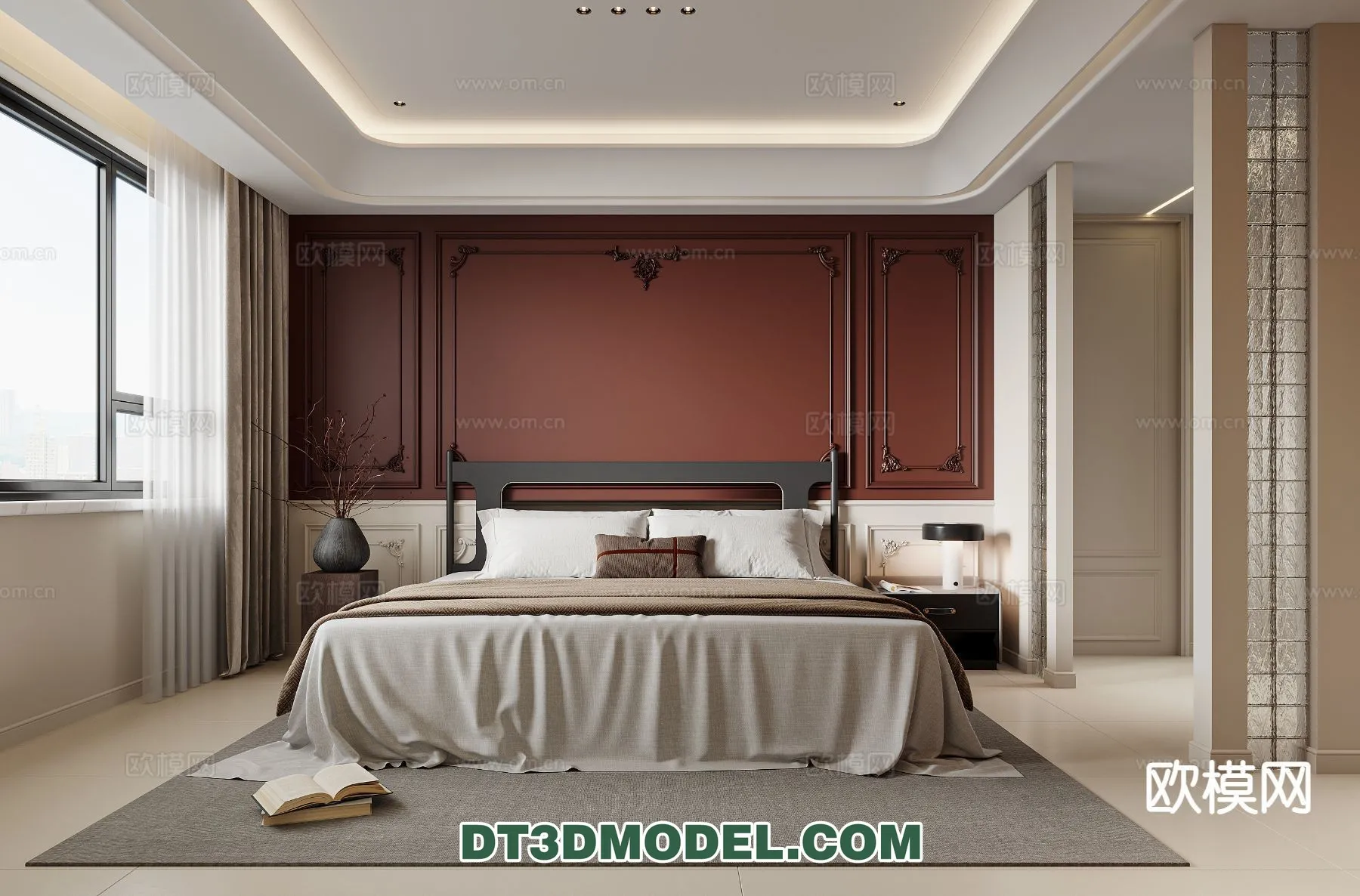 Bedroom - France Style - Interior 3D Scene - 085