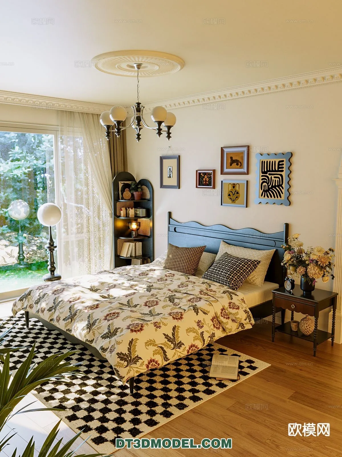 Bedroom - France Style - Interior 3D Scene - 096