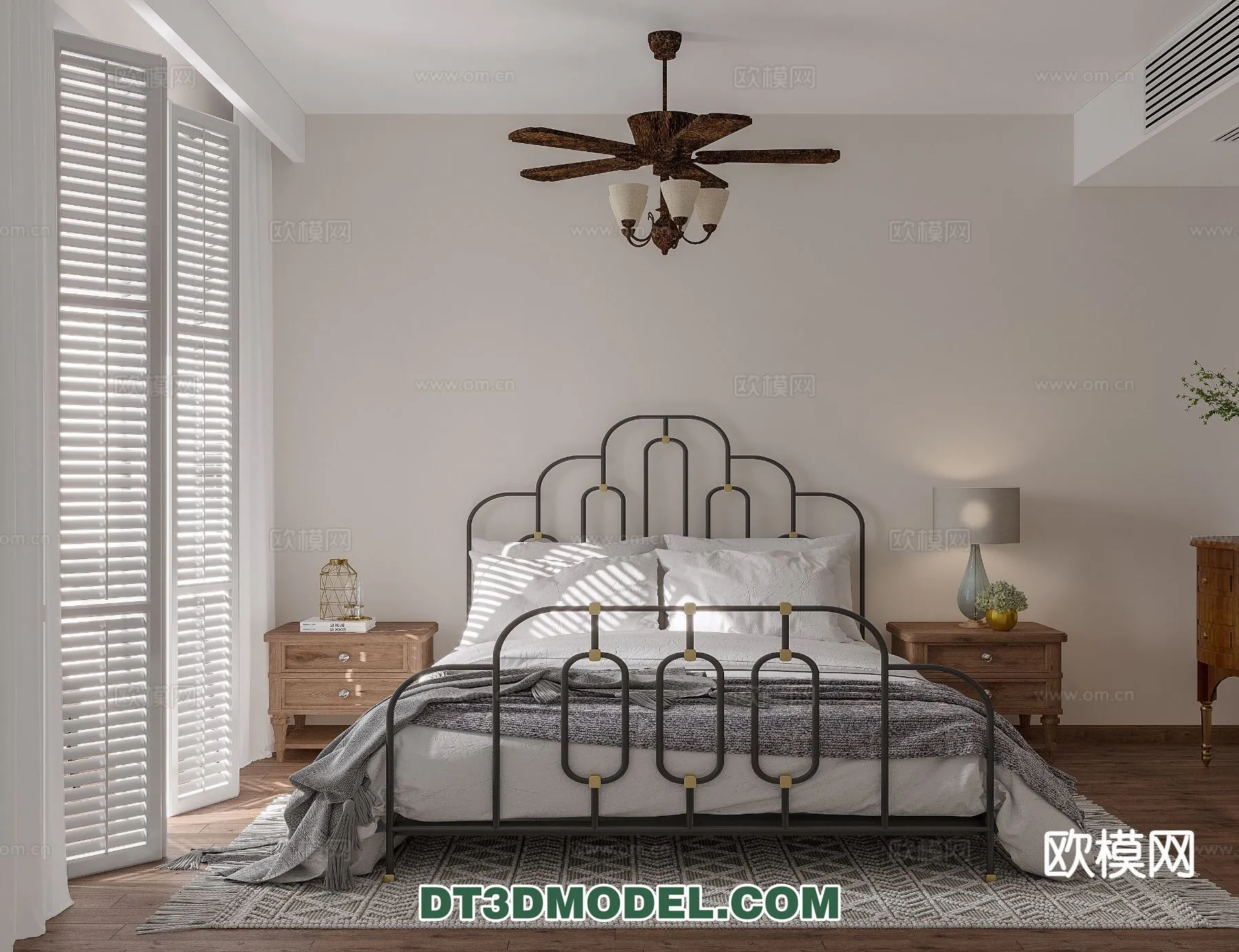 Bedroom - France Style - Interior 3D Scene - 102
