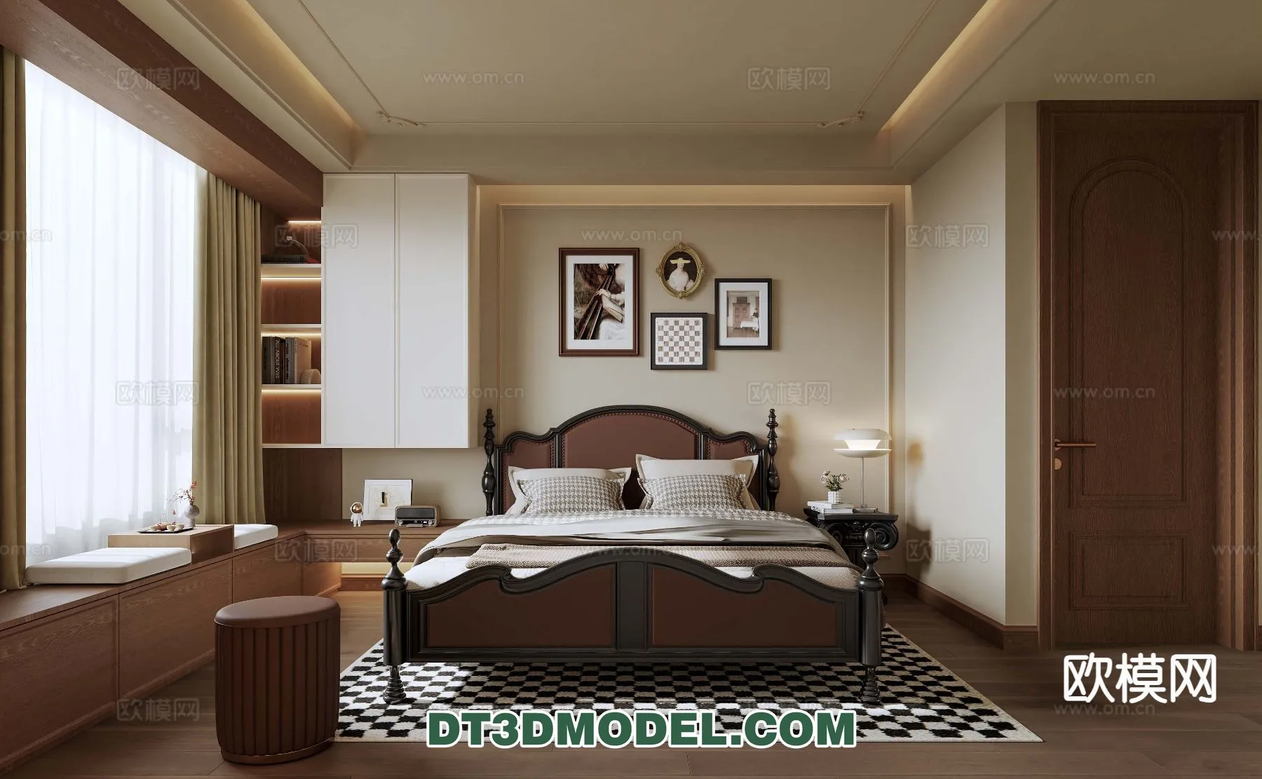 Bedroom - France Style - Interior 3D Scene - 103