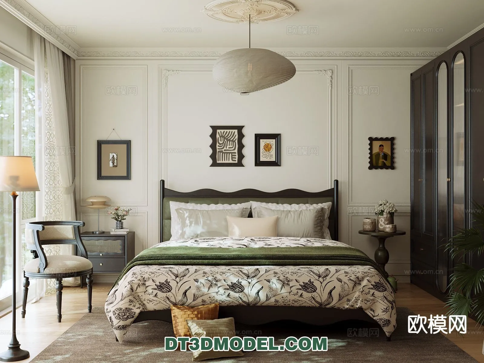 Bedroom - France Style - Interior 3D Scene - 107