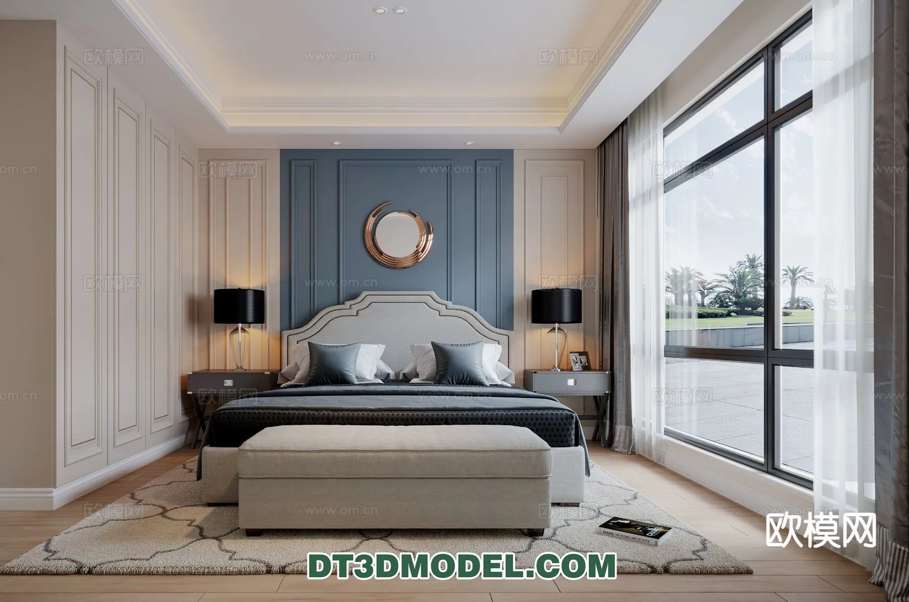 Bedroom - France Style - Interior 3D Scene - 108