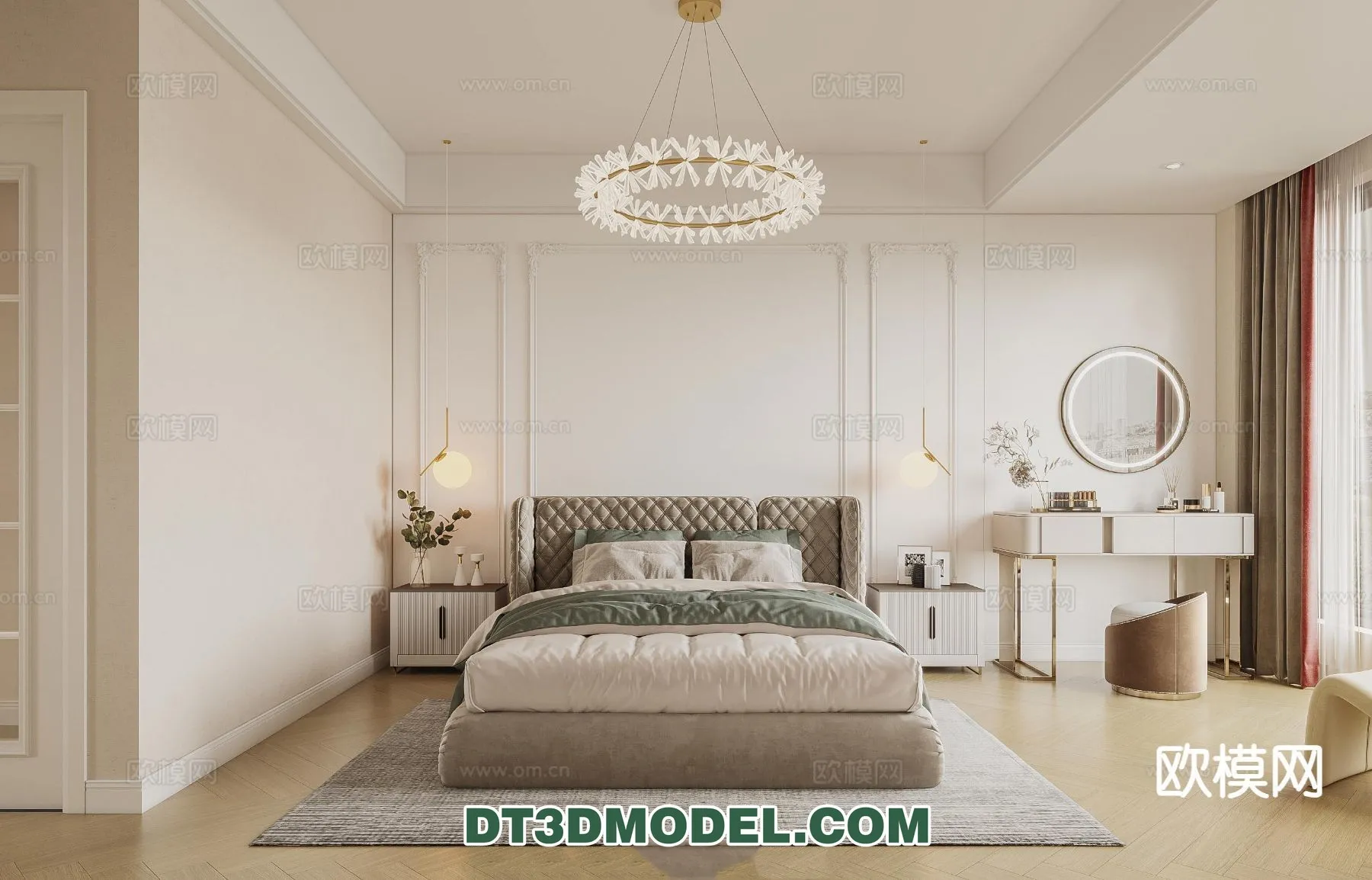 Bedroom - France Style - Interior 3D Scene - 114