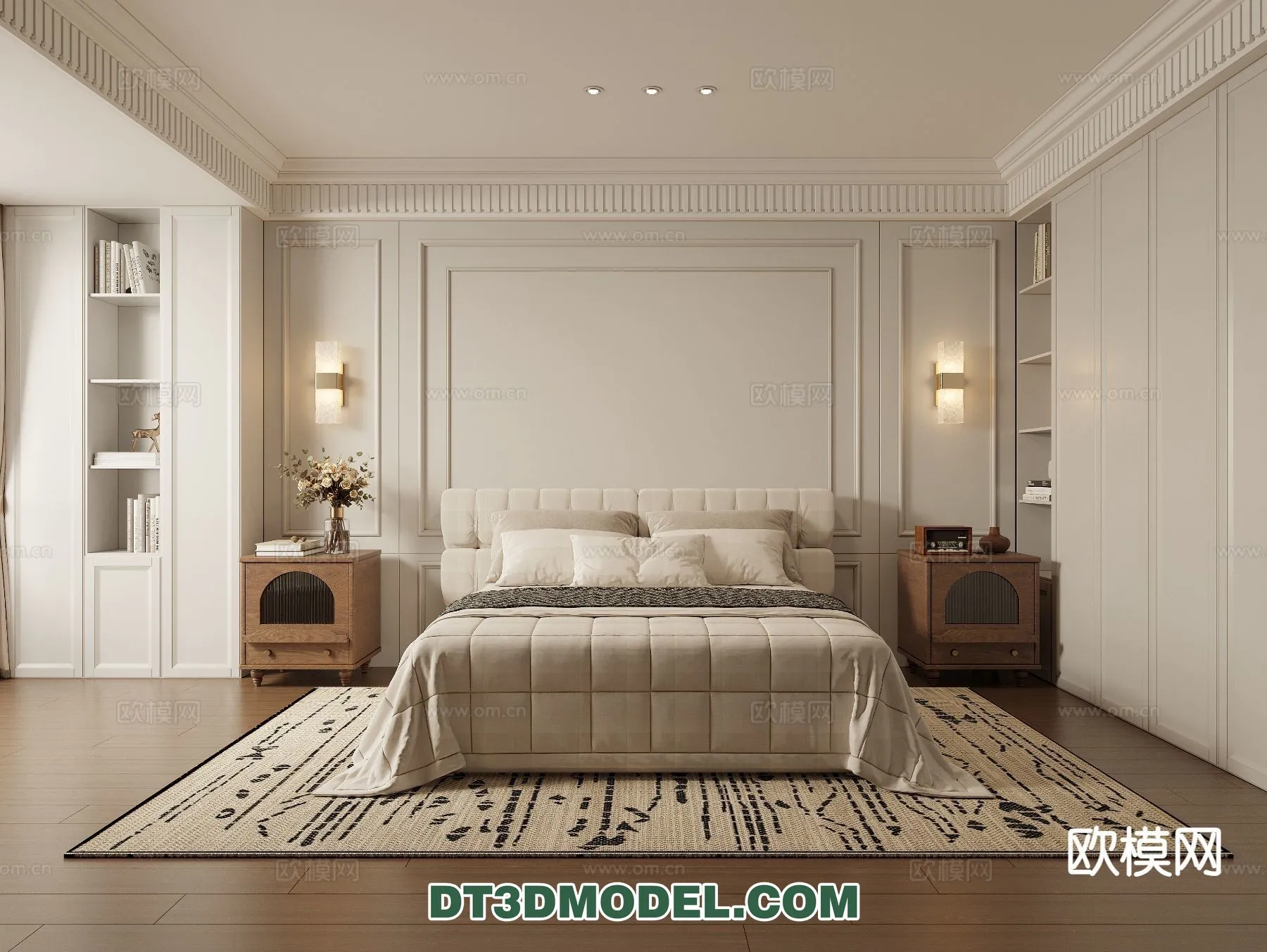 Bedroom - France Style - Interior 3D Scene - 117