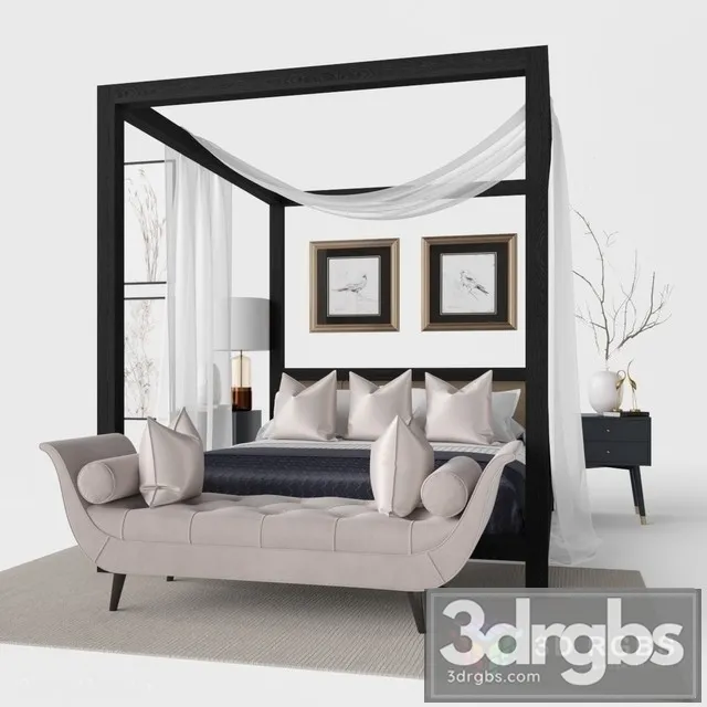 Bedroom Furniture 3D Model Free