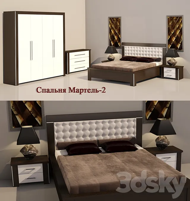 Bedroom furniture Martel-2 3D Model