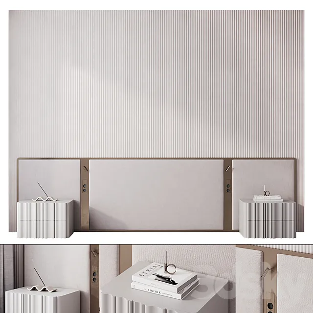 Bedroom headboard with bronze Free Download