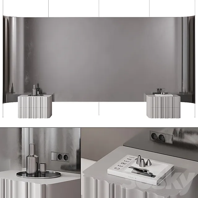 Bedroom headboard with metallic Free Download