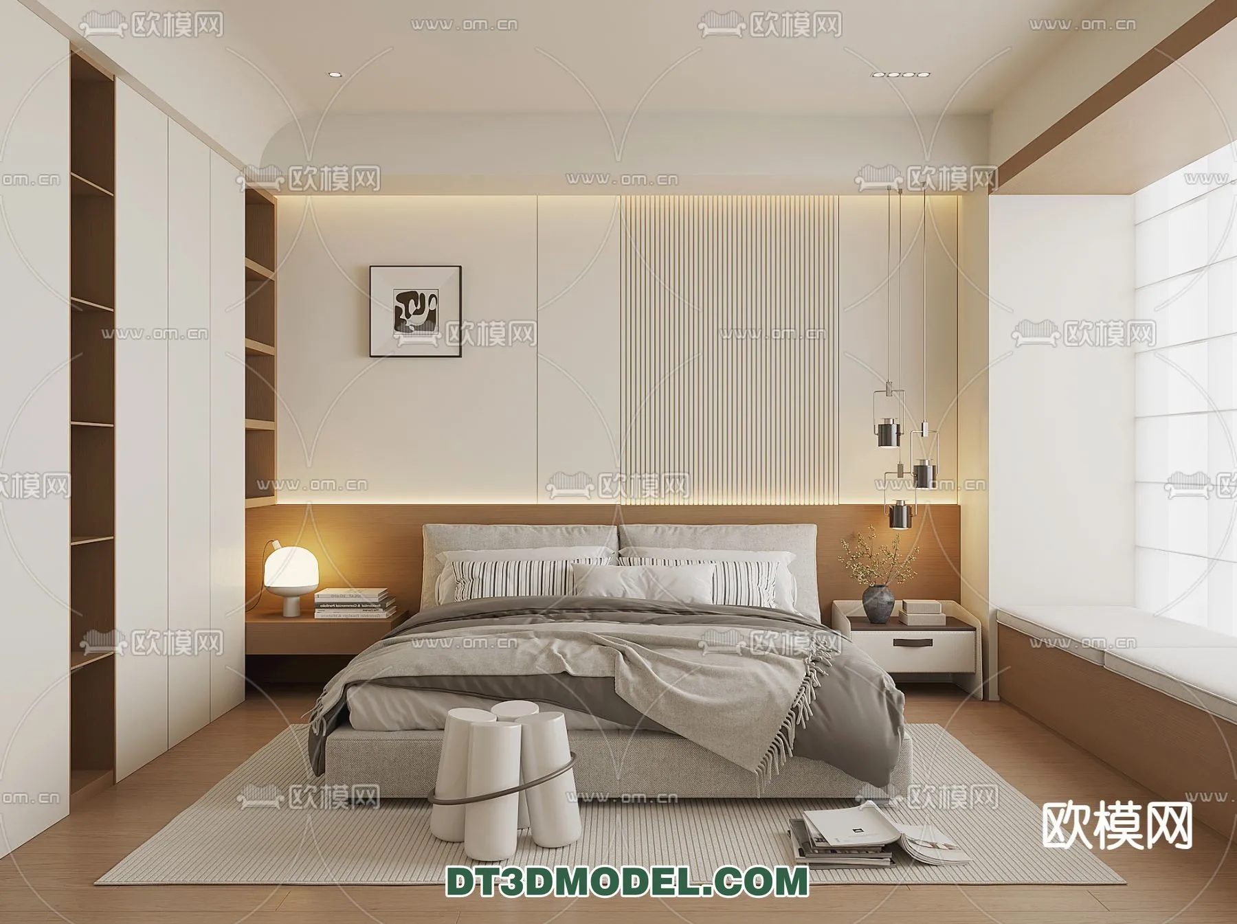 Bedroom - Italian Style - Interior 3D Scene - 004