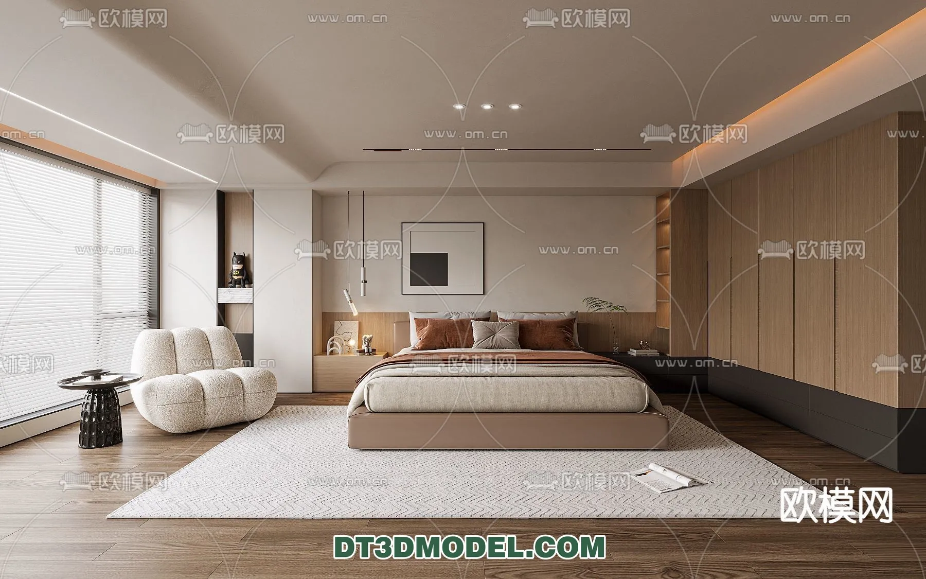 Bedroom - Italian Style - Interior 3D Scene - 006