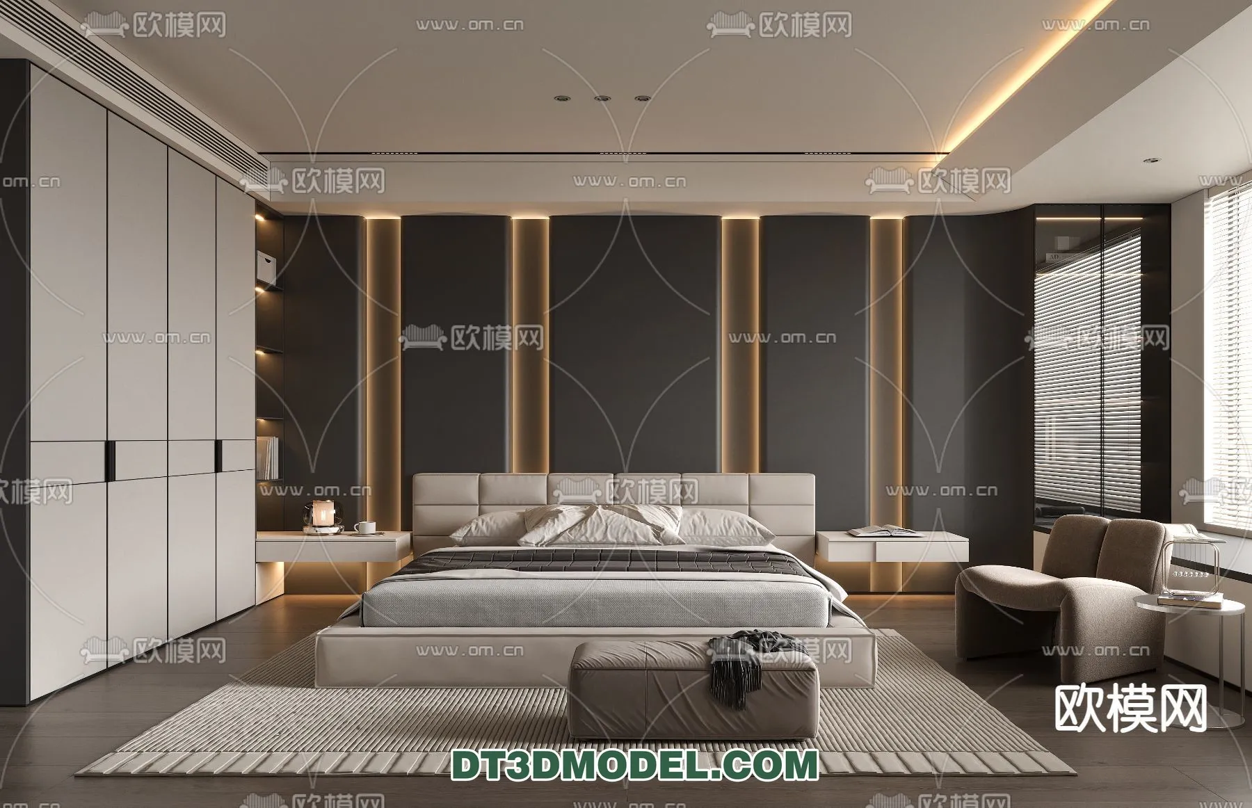 Bedroom - Italian Style - Interior 3D Scene - 009