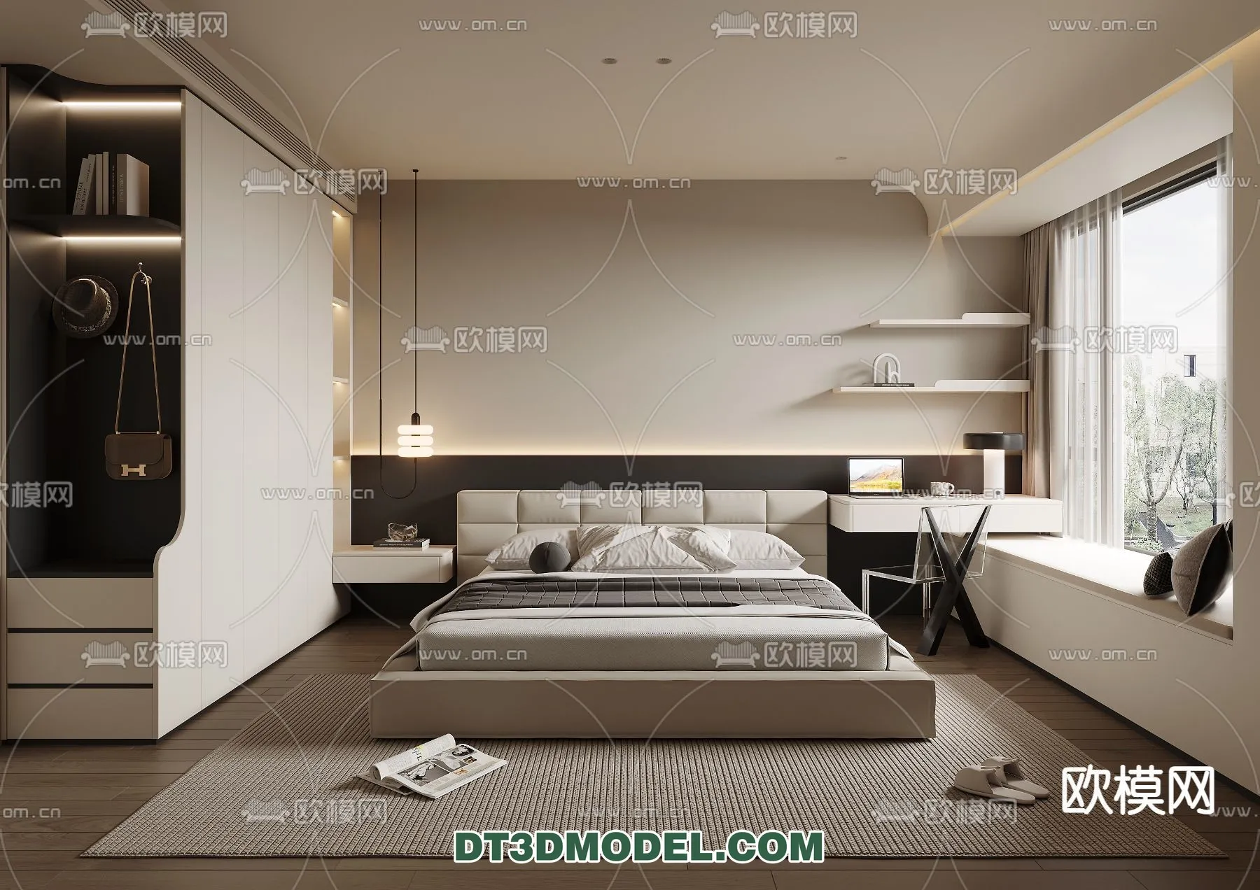 Bedroom - Italian Style - Interior 3D Scene - 011