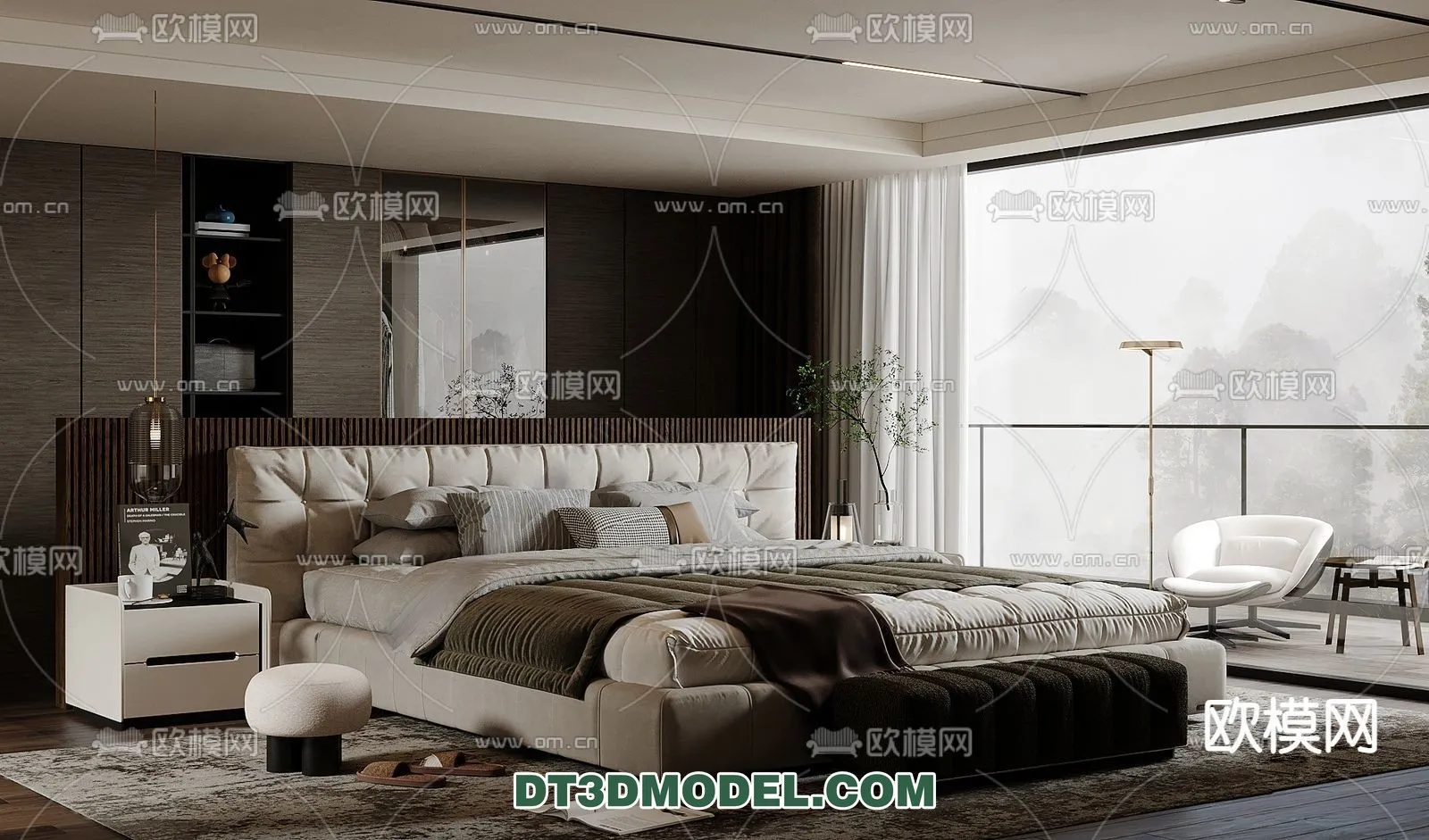 Bedroom - Italian Style - Interior 3D Scene - 012