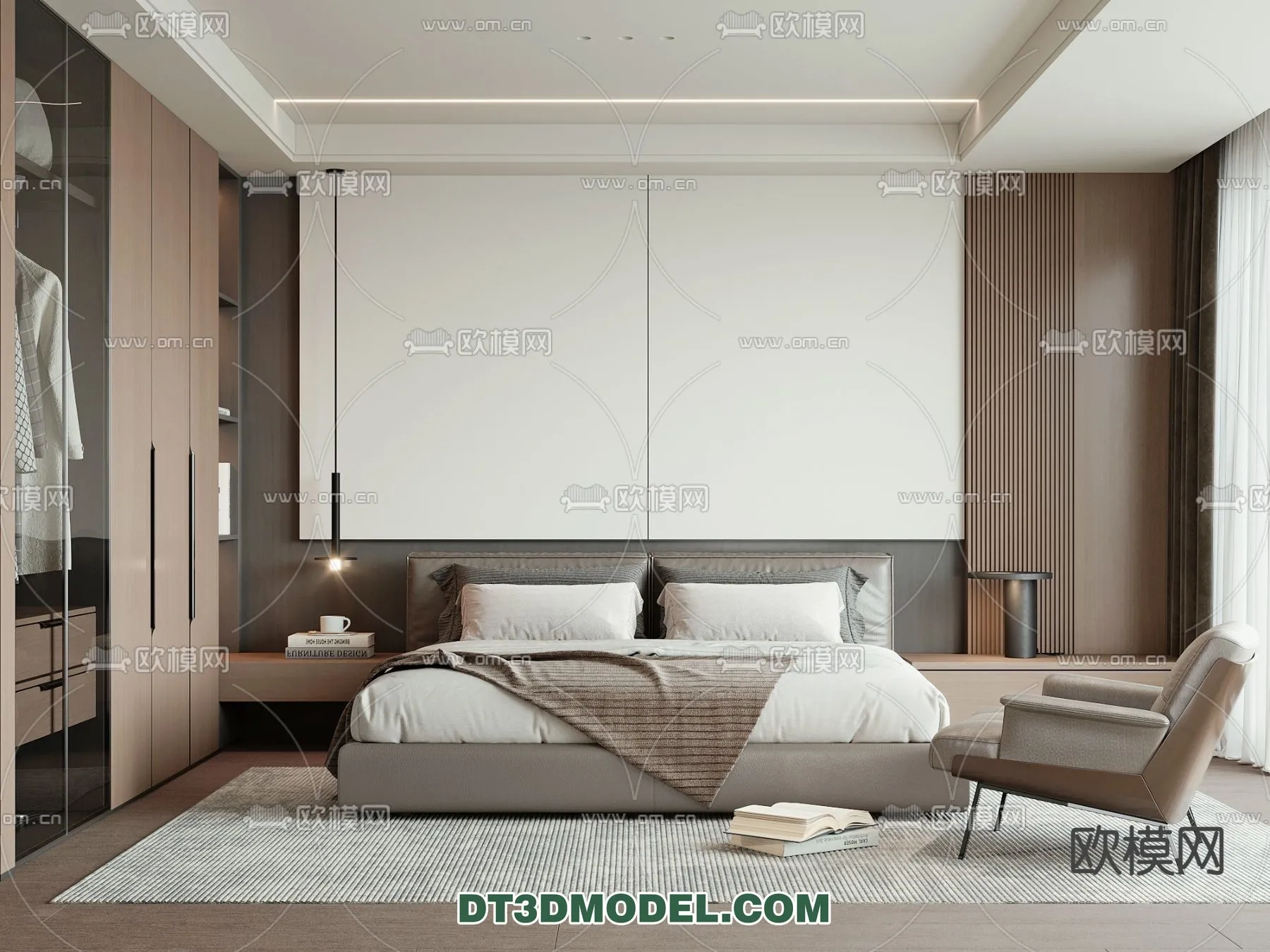 Bedroom - Italian Style - Interior 3D Scene - 017