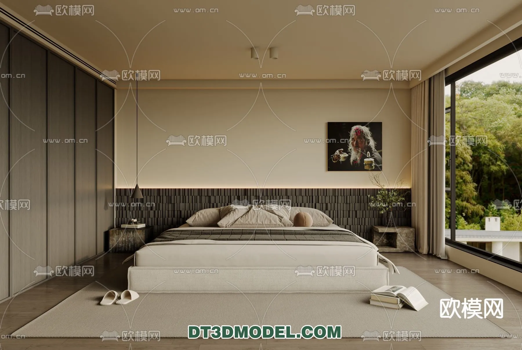 Bedroom - Italian Style - Interior 3D Scene - 018