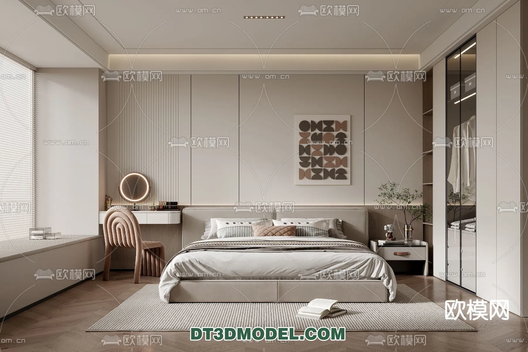 Bedroom - Italian Style - Interior 3D Scene - 022