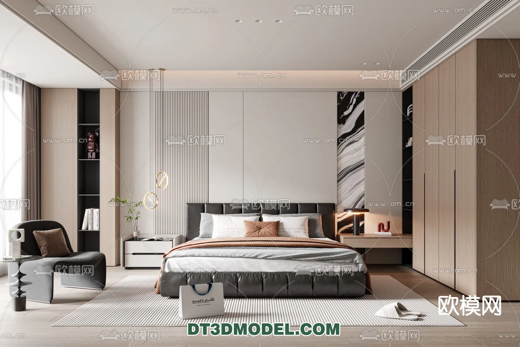 Bedroom - Italian Style - Interior 3D Scene - 023