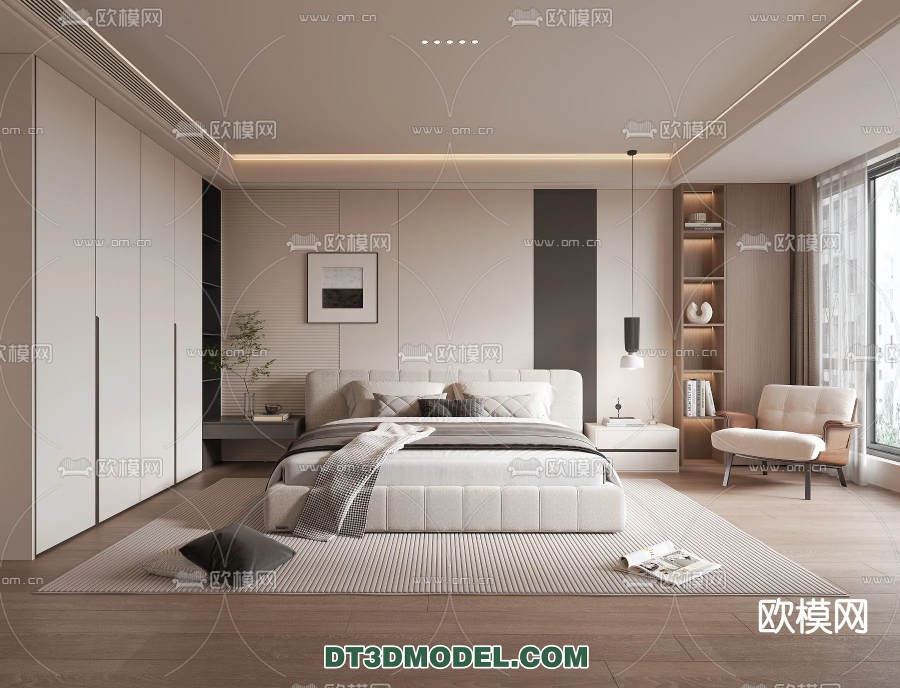 Bedroom - Italian Style - Interior 3D Scene - 025