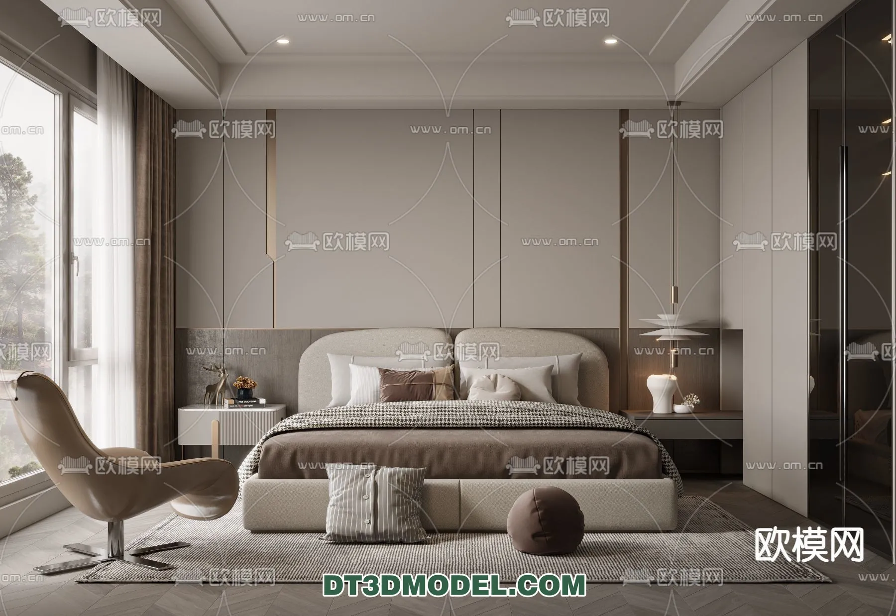 Bedroom - Italian Style - Interior 3D Scene - 026