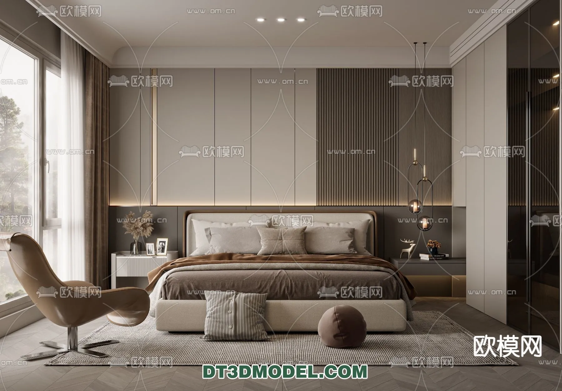 Bedroom - Italian Style - Interior 3D Scene - 027