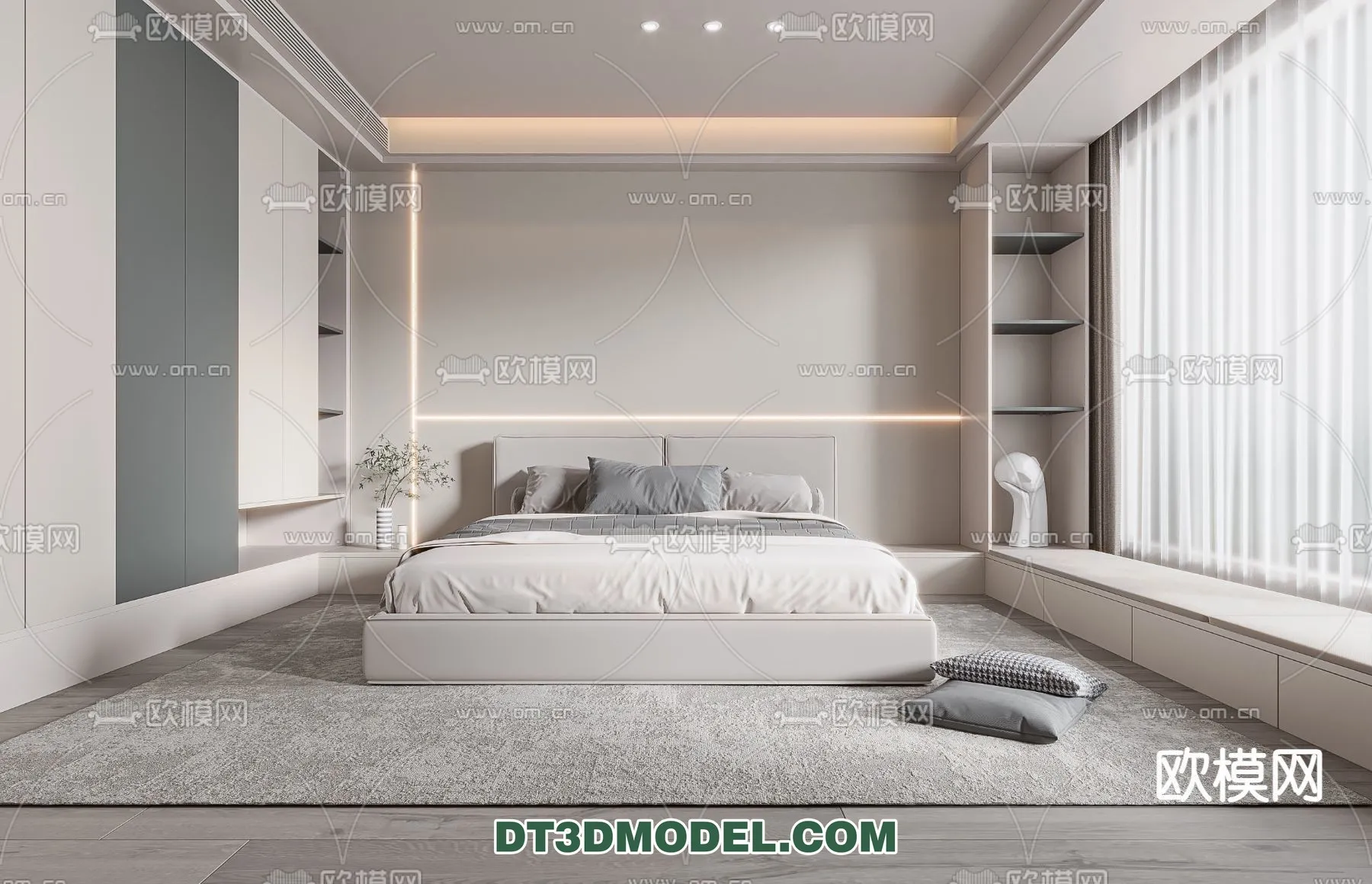 Bedroom - Italian Style - Interior 3D Scene - 036
