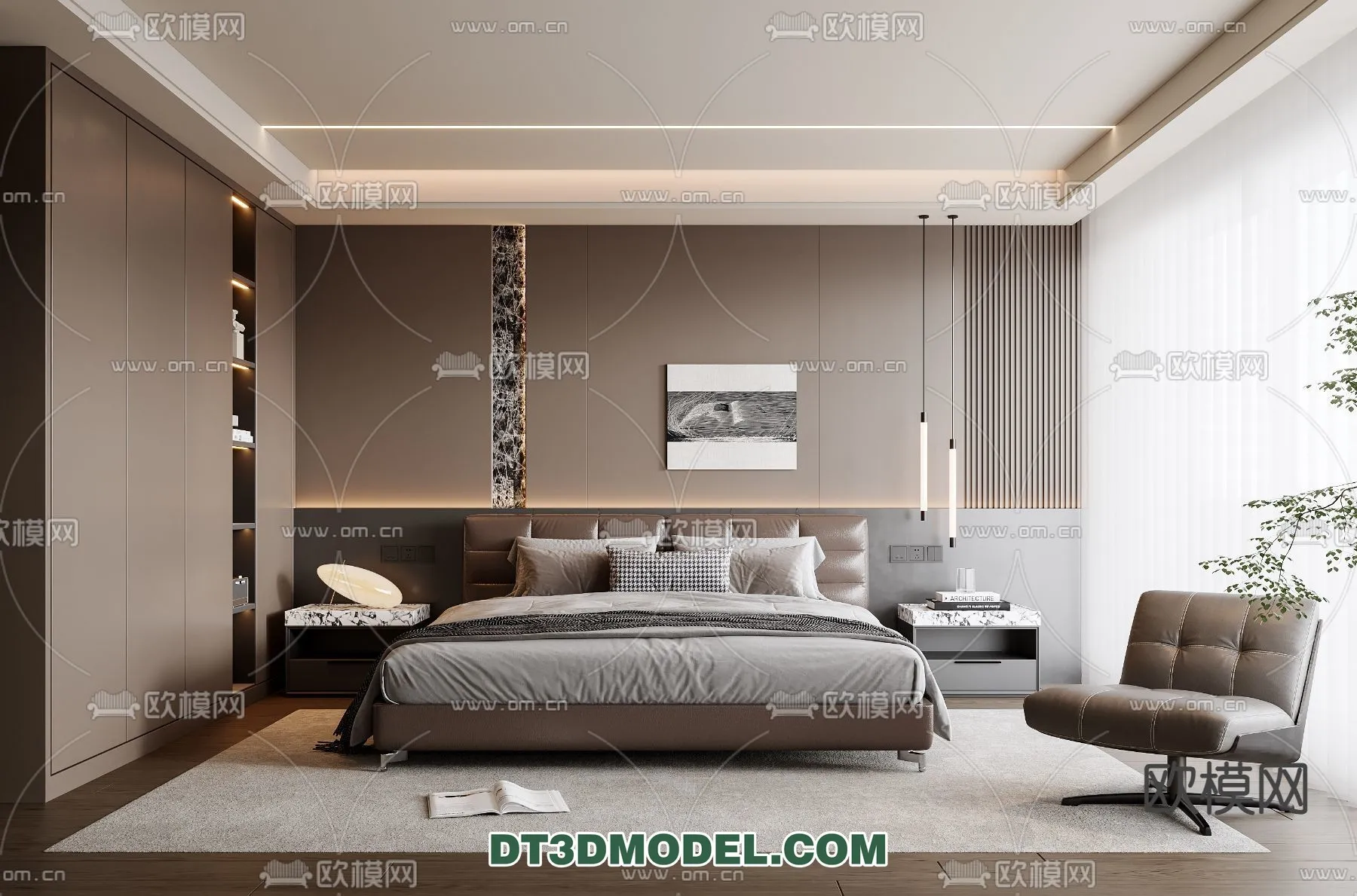 Bedroom - Italian Style - Interior 3D Scene - 044