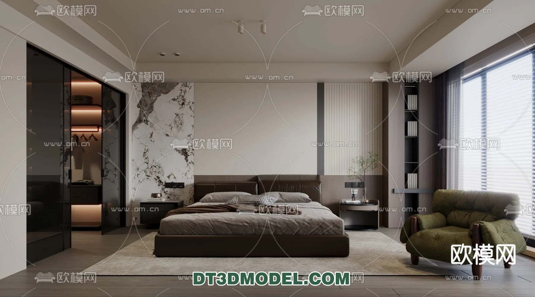 Bedroom - Italian Style - Interior 3D Scene - 052
