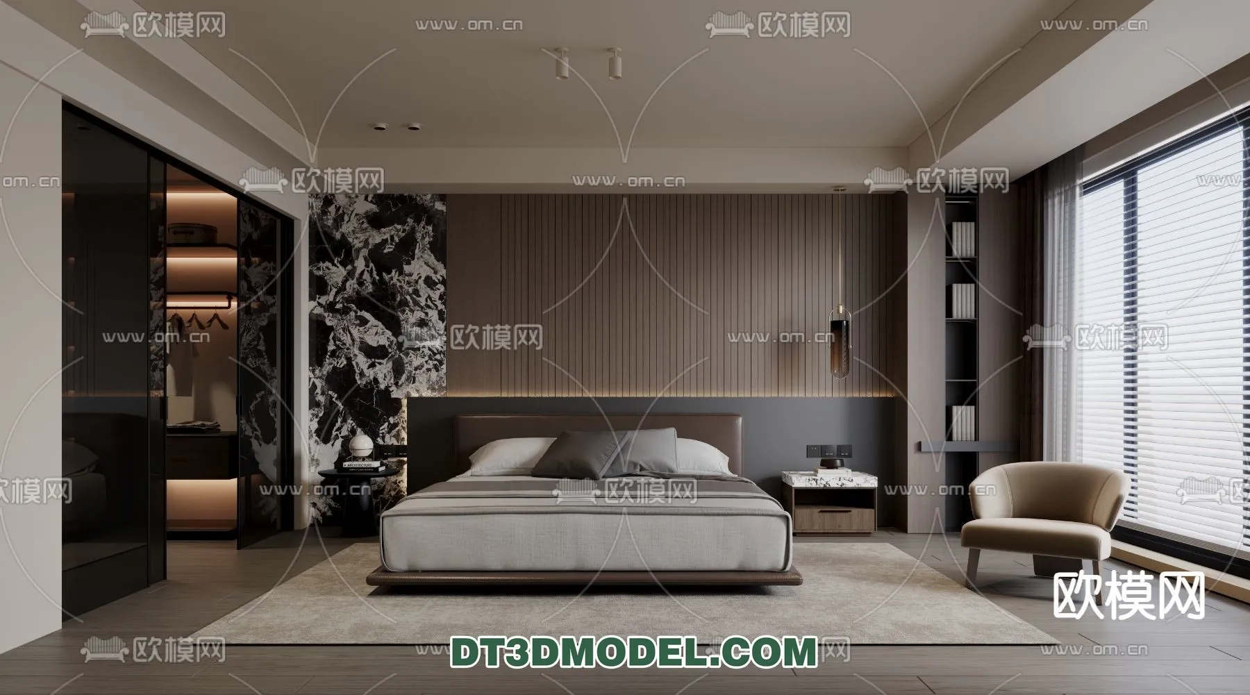 Bedroom - Italian Style - Interior 3D Scene - 053