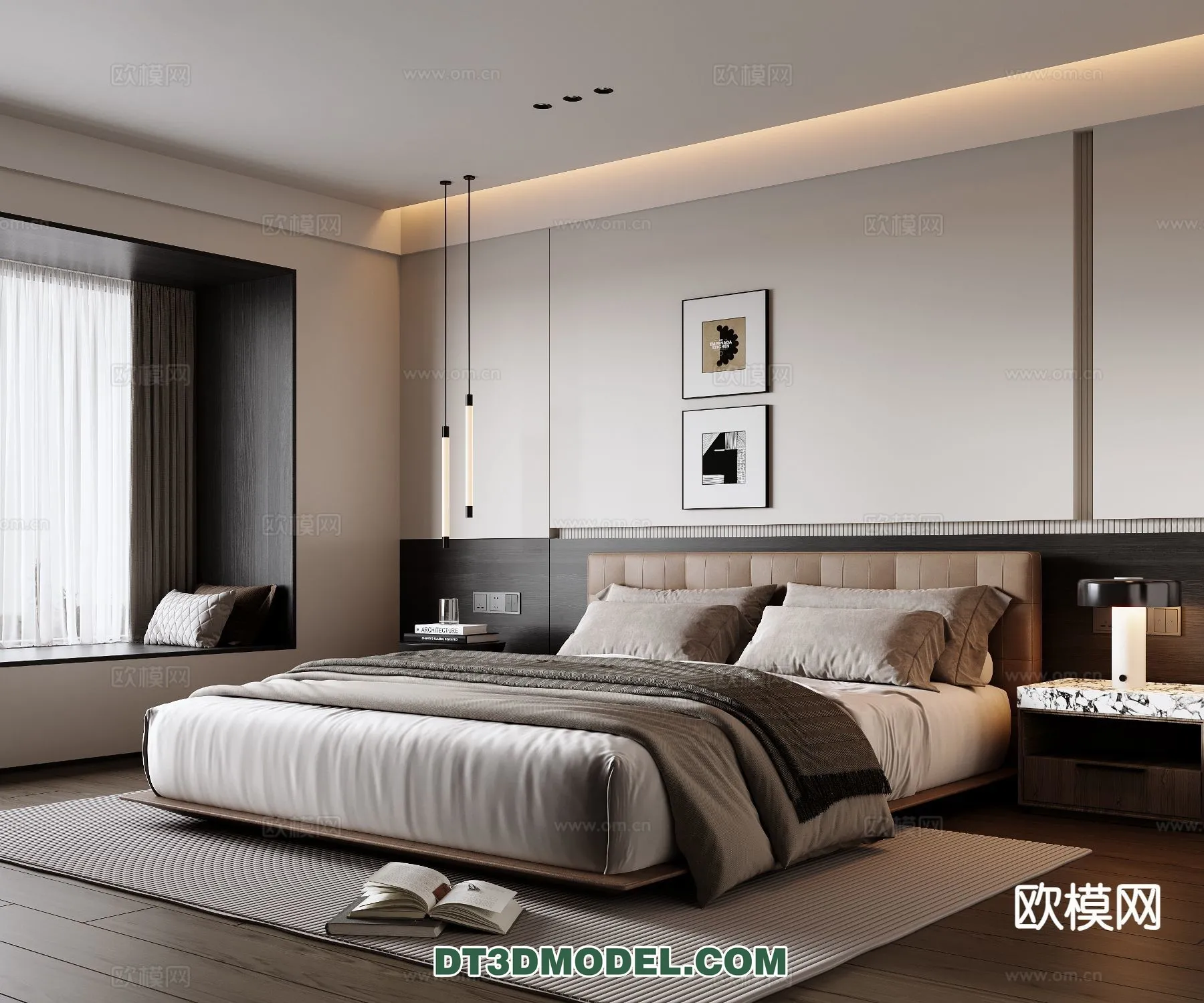 Bedroom - Italian Style - Interior 3D Scene - 056